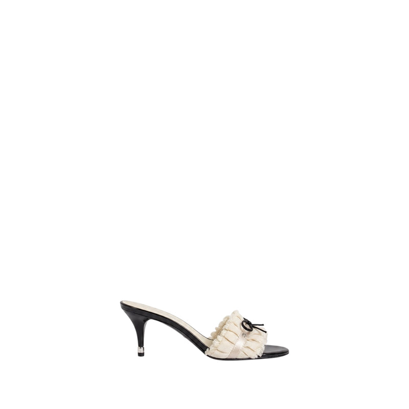 Chanel CC Ruffle Bow Heels