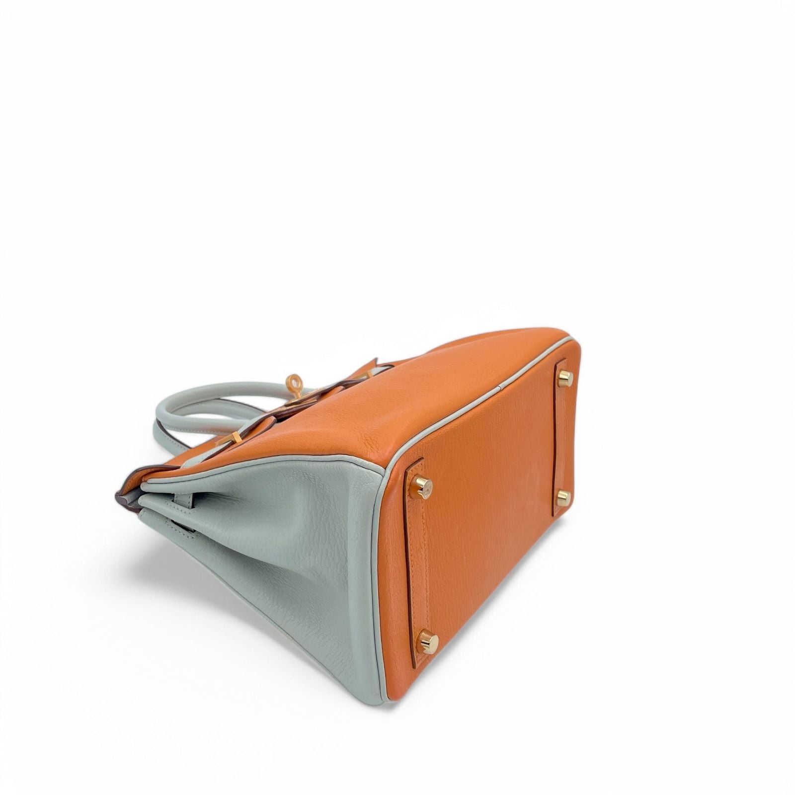 Hermés Birkin 25 Horse Shoe HSS Rose Sakura Orange & pearl grey