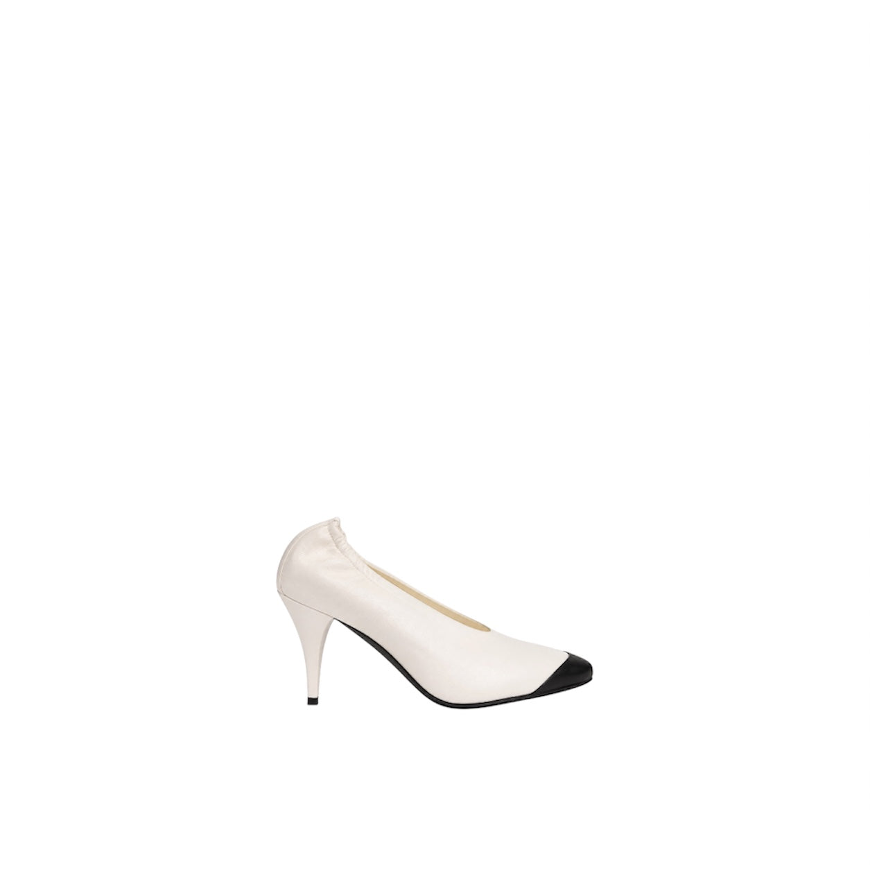 Chanel Two Tone Ivory & Black Pumps