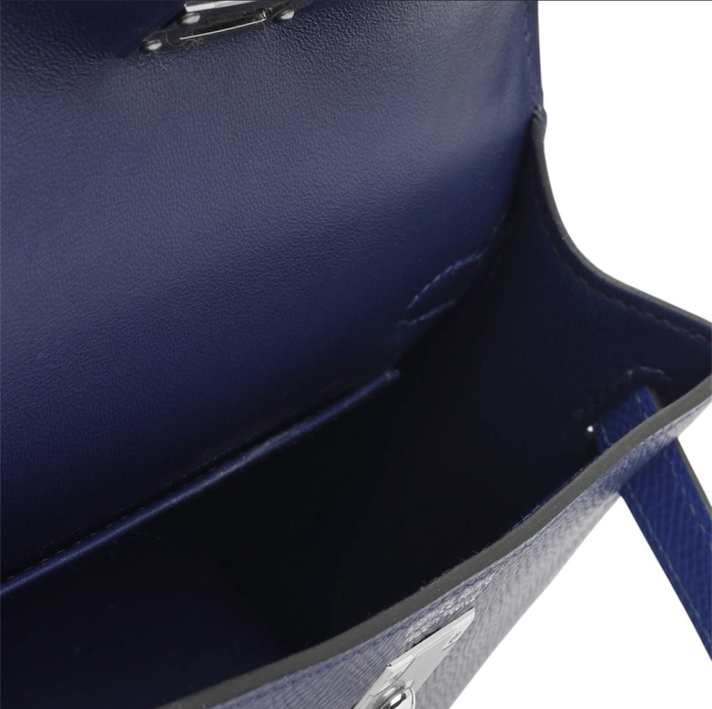 Hermès Bleu Saphir,Bleu France, & Noir Mini Kelly 25