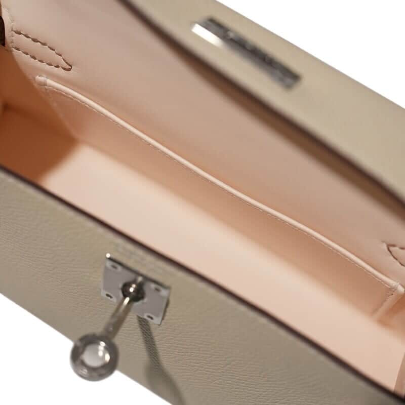 Hermès Nata, Chai, & Gris Meyer Mini Kelly 20