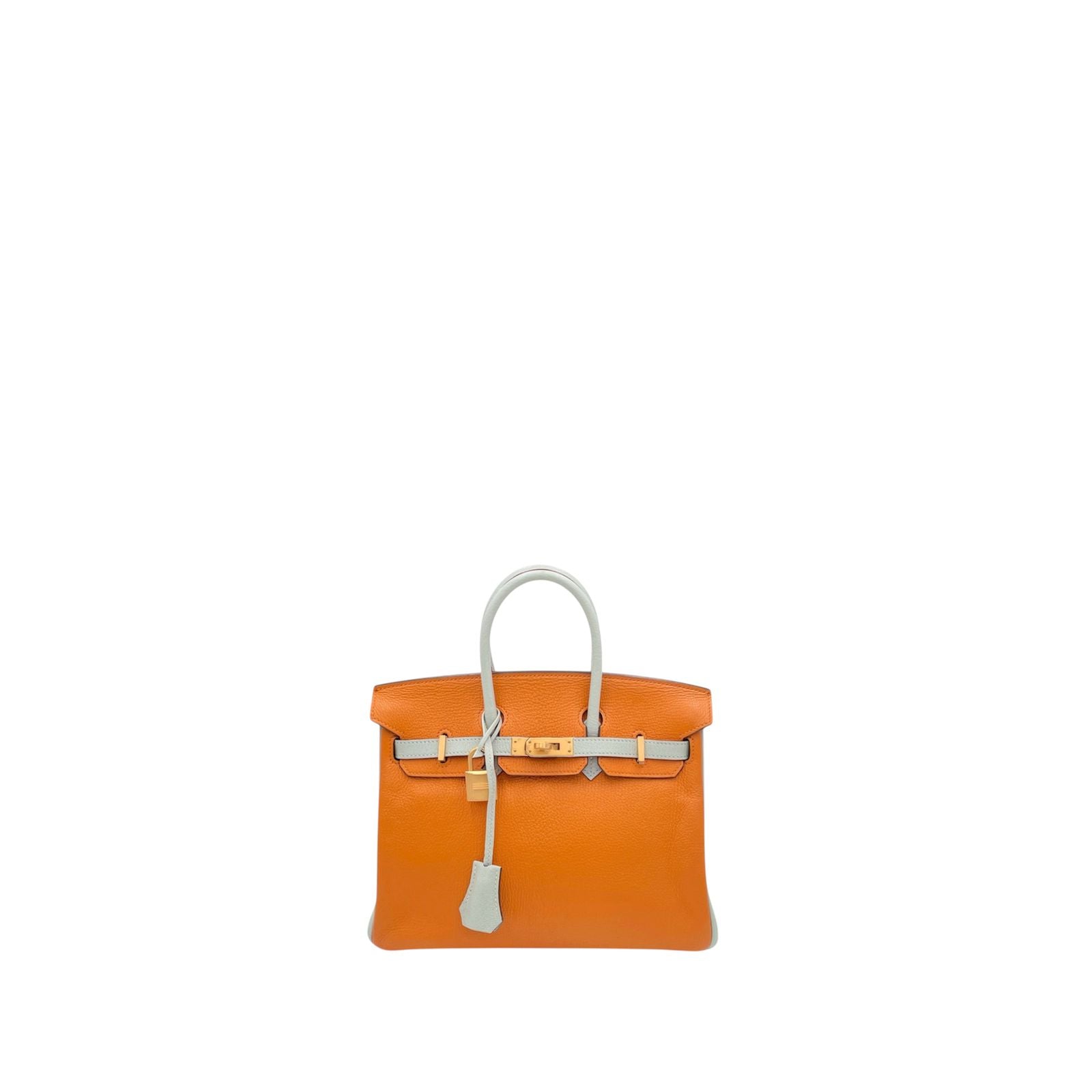 Hermés Birkin 25 Horse Shoe HSS Rose Sakura Orange & pearl grey