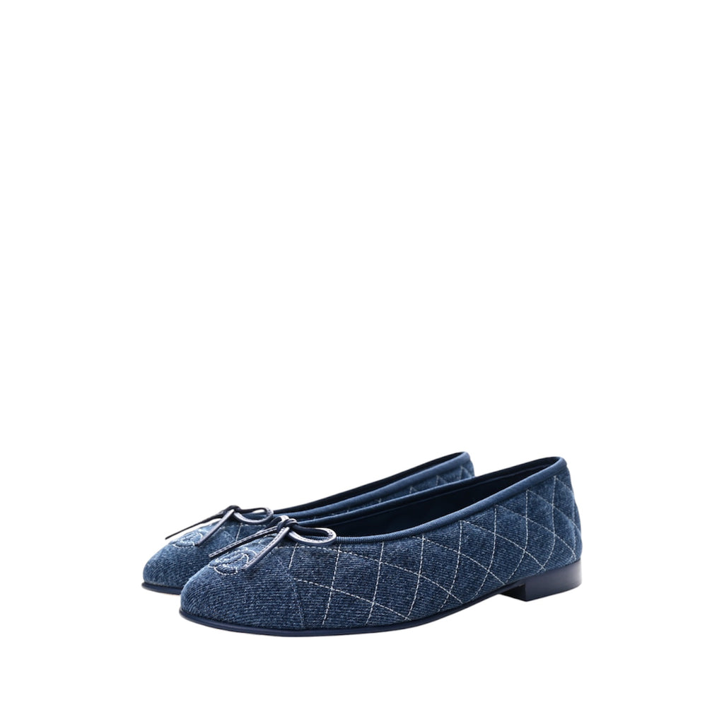 Chanel Ballet Flats Washed Denim
