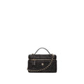 Chanel Classic Vanity Case w/ Chain Black Braided Raffia and Gold
