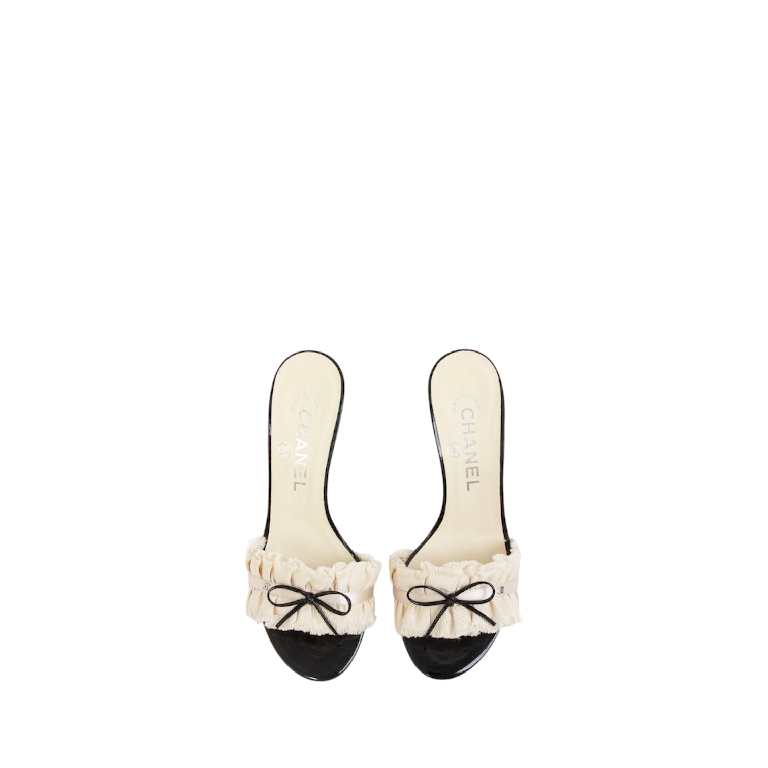 Chanel CC Ruffle Bow Heels