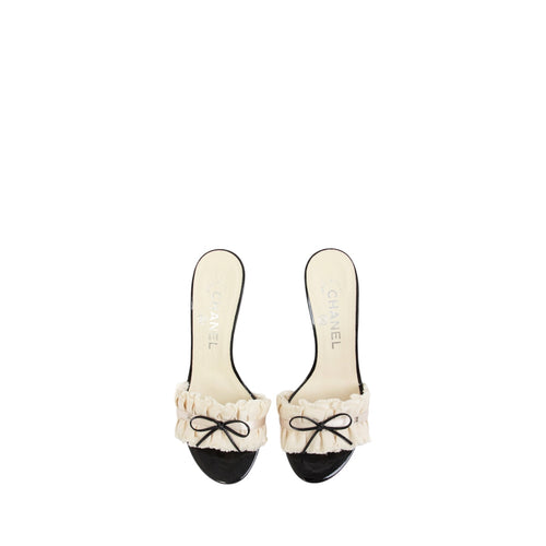 Chanel CC Ruffle Bow Heels