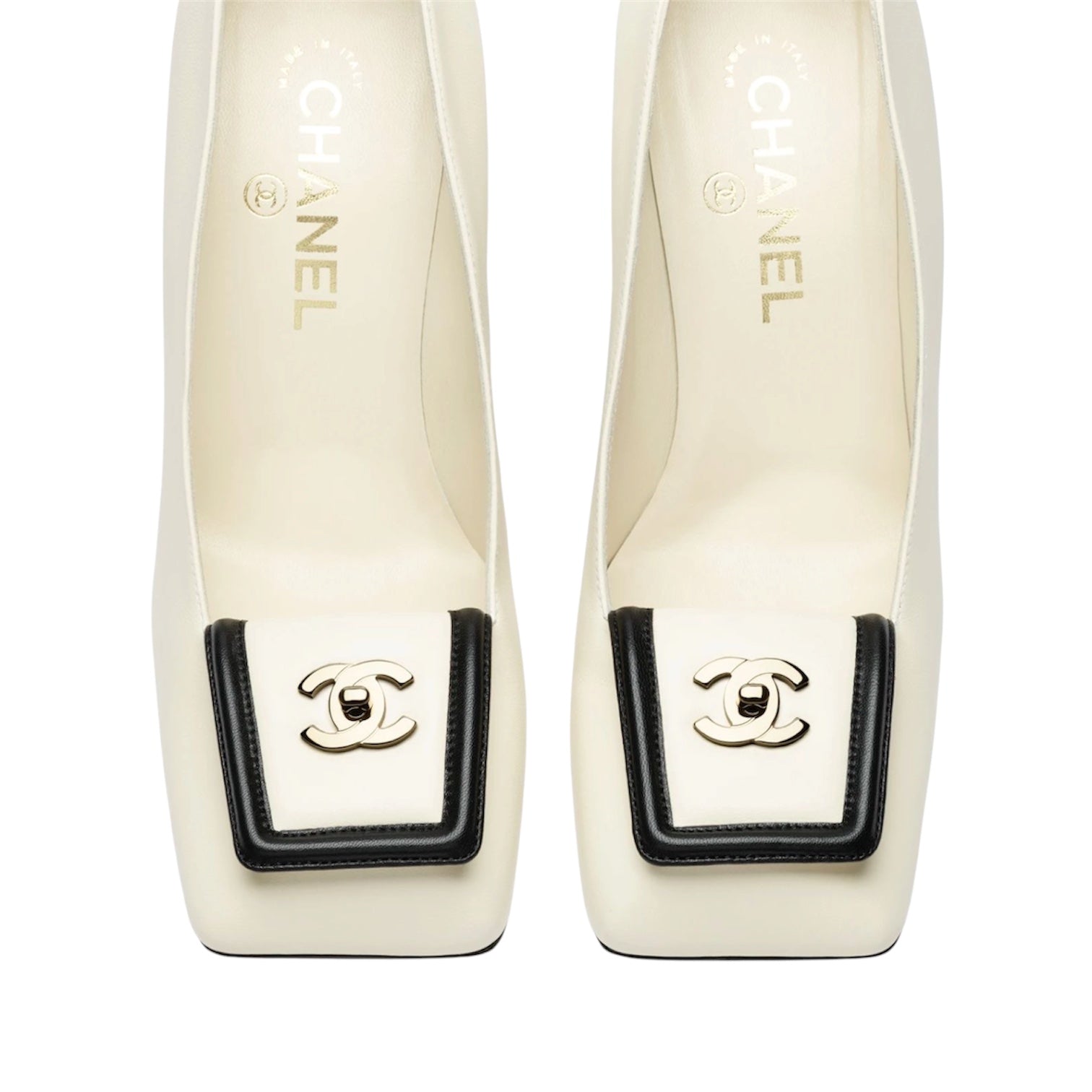 Chanel Pumps Ivory & Black