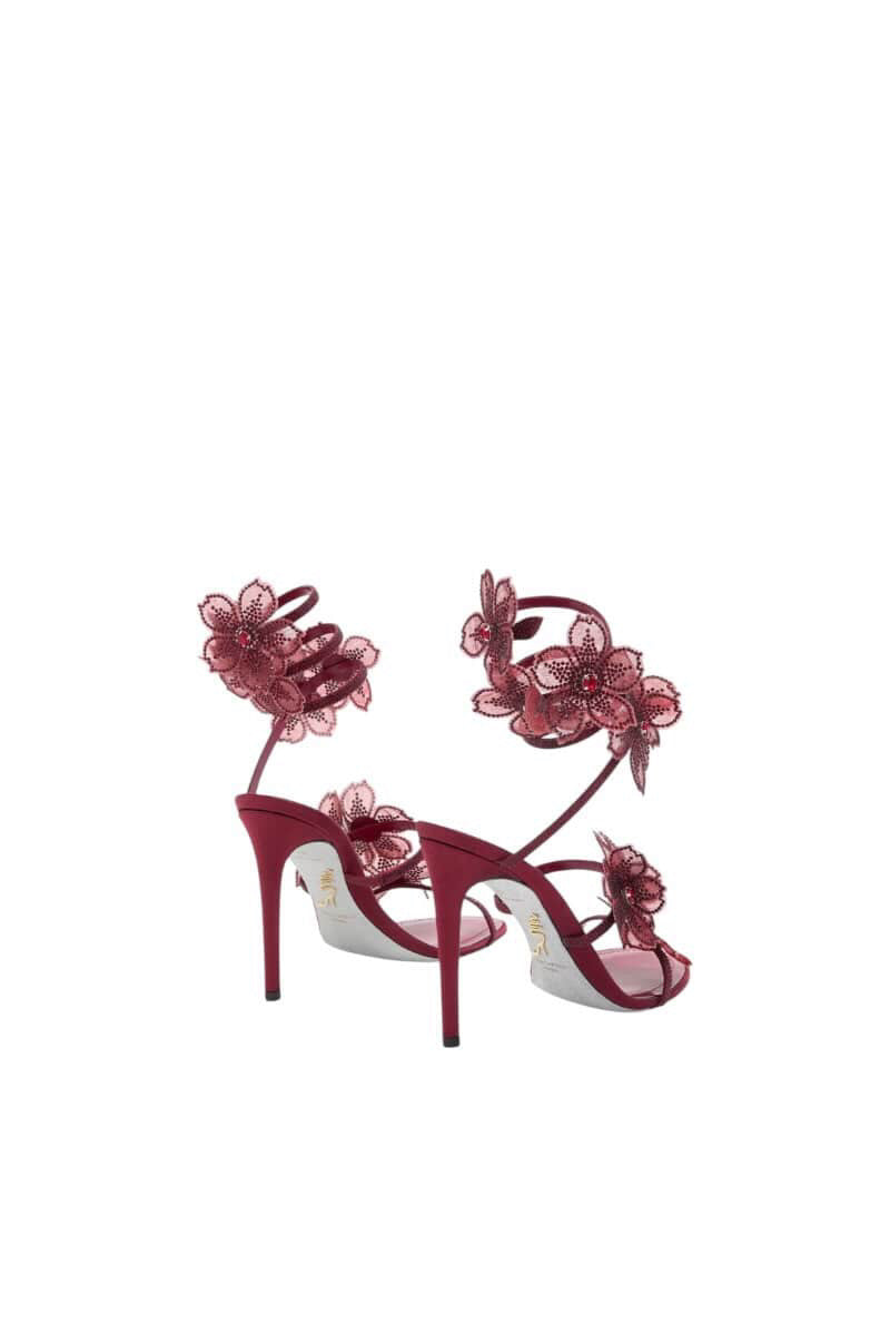 René Caovilla Satin Floral Cleo