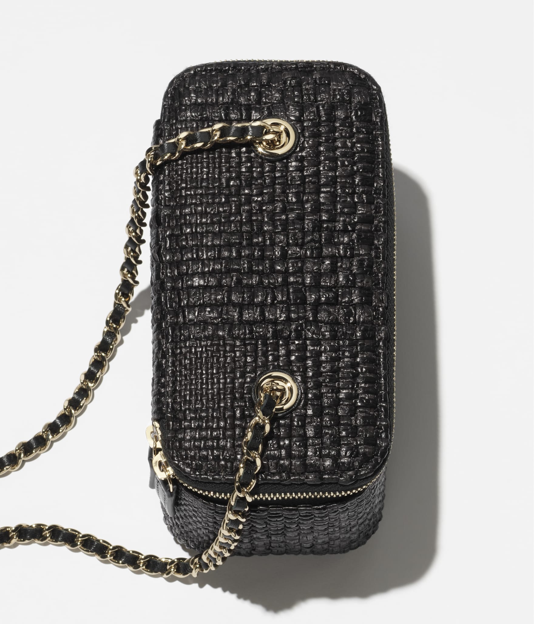 Chanel Classic Long Vanity w/ Chain Braided Raffia