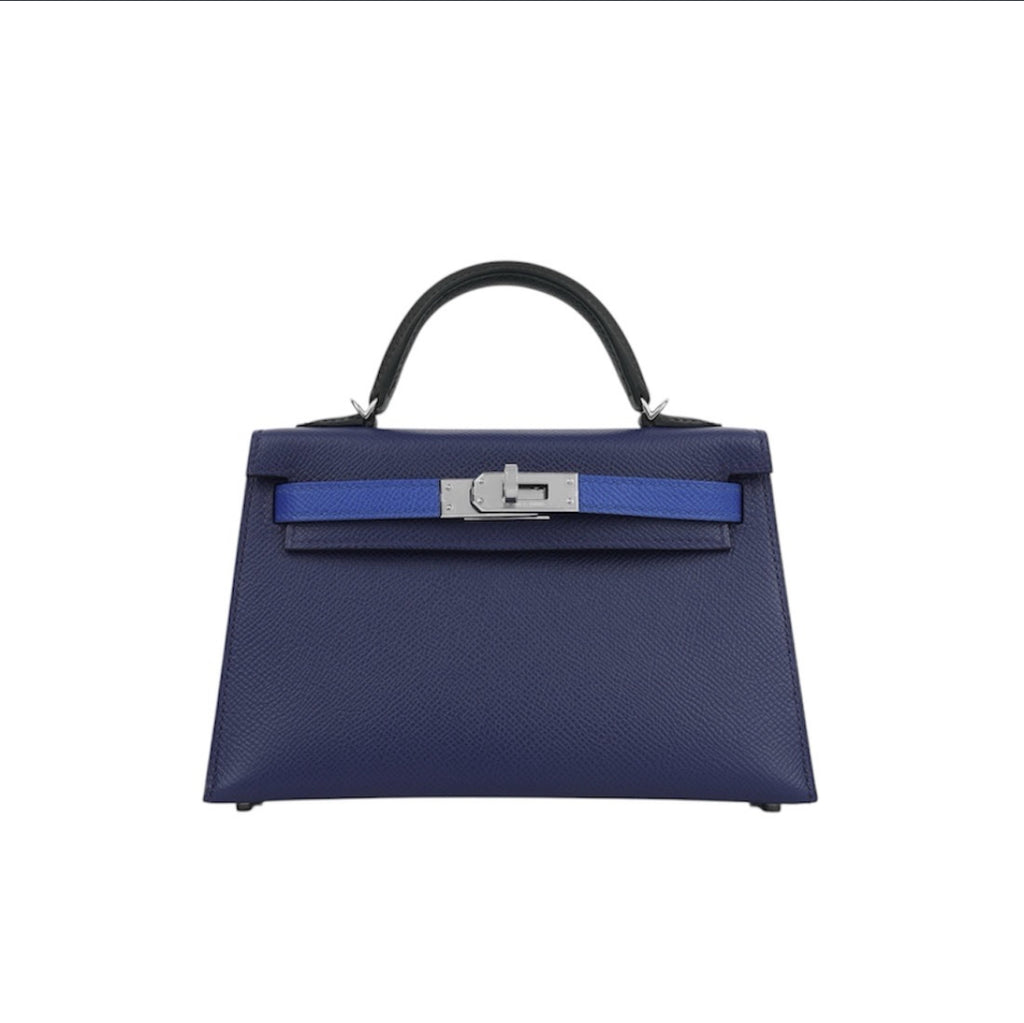 Hermès Bleu Saphir,Bleu France, & Noir Mini Kelly 25