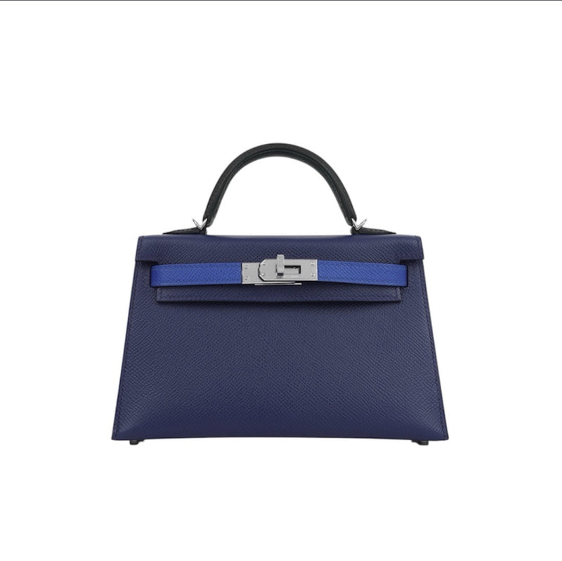 Hermès Bleu Saphir,Bleu France, & Noir Mini Kelly 25