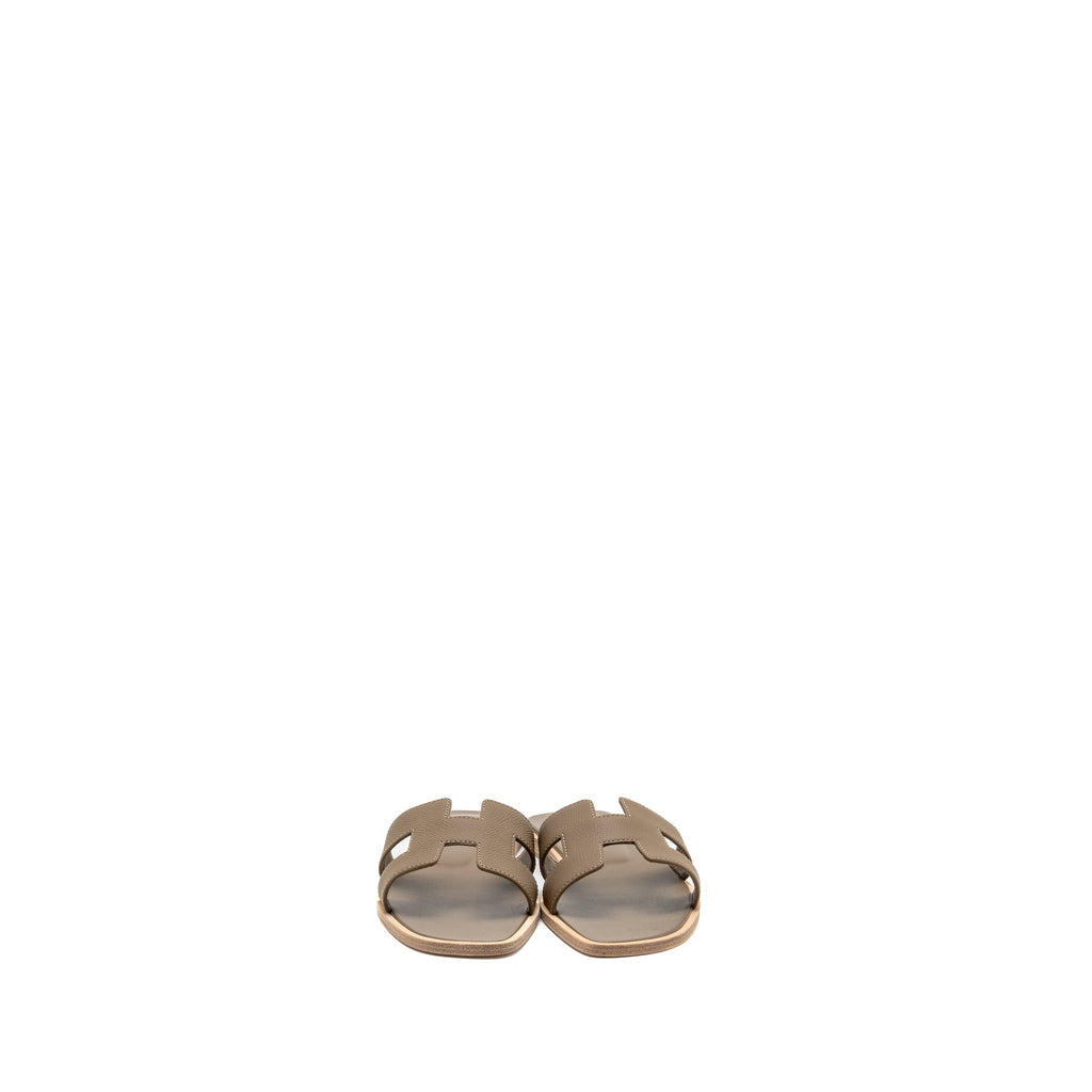 Cassiela Hermès Oran Sandal Calfskin Etoupe