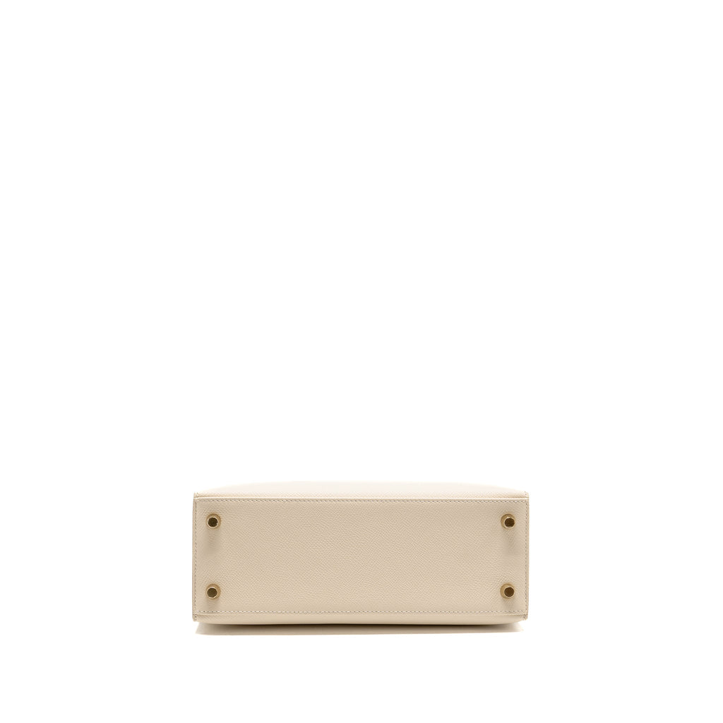 Lorenzia Kelly 25 Epsom Leather Handbag Craie Gold-Tone Hardware