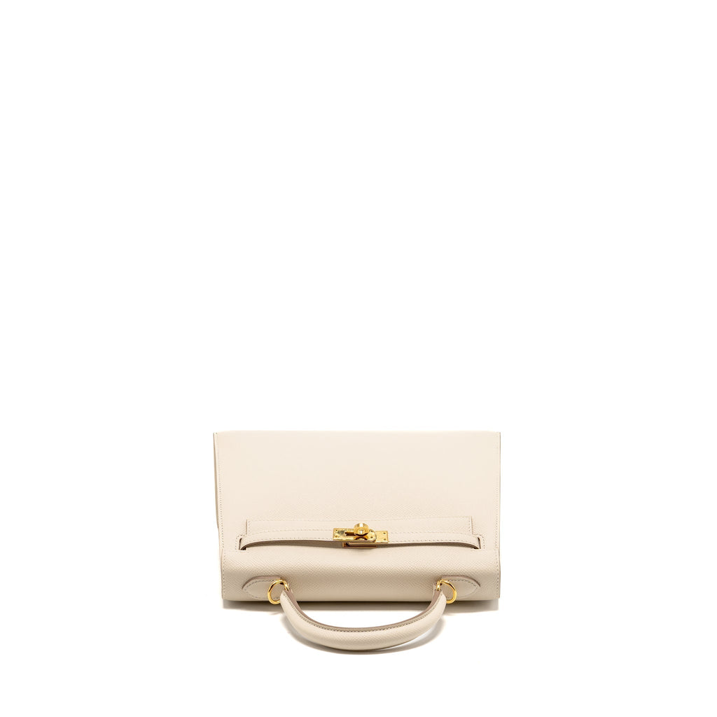 Lorenzia Kelly 25 Epsom Leather Handbag Craie Gold-Tone Hardware