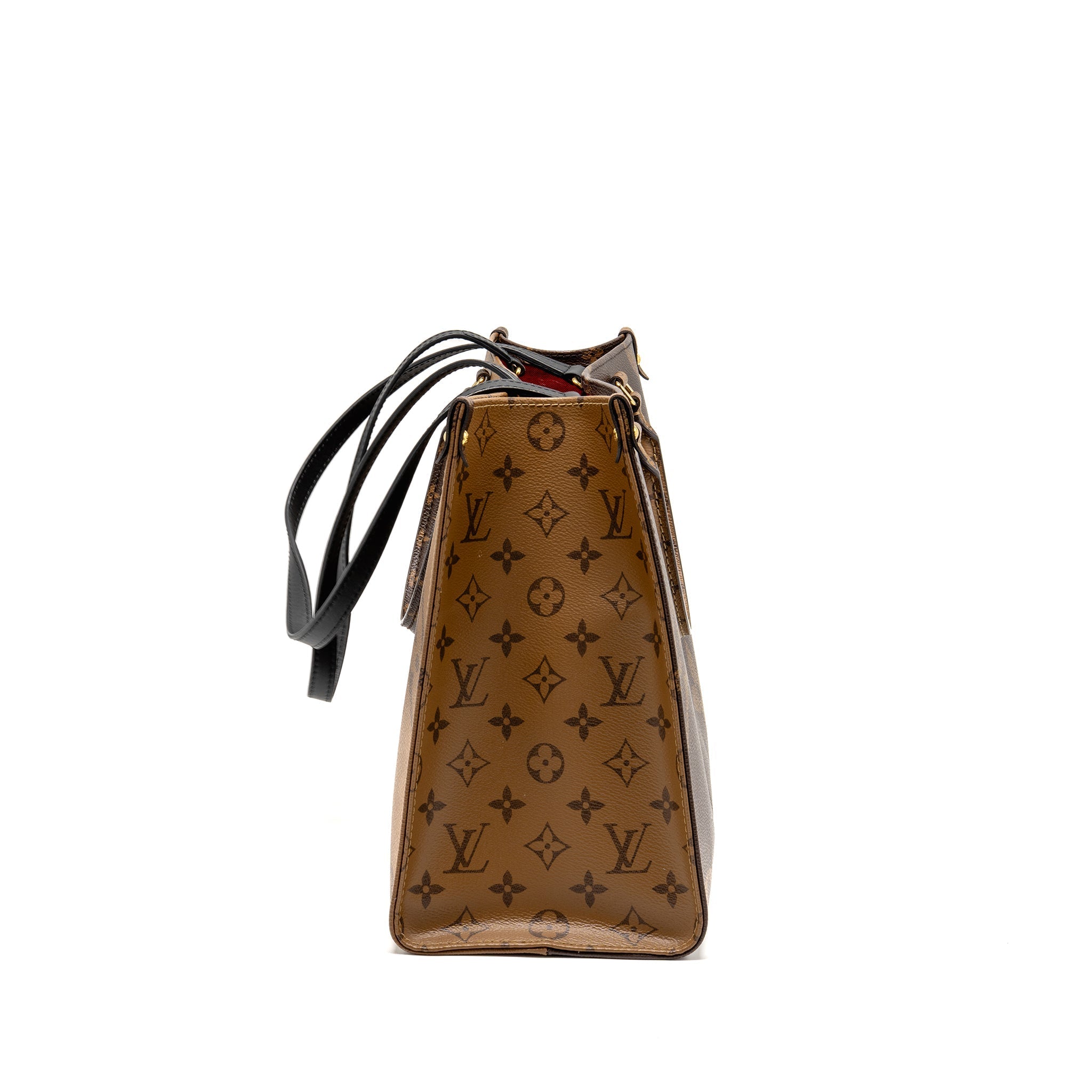 Onthego MM Monogram Canvas Tote Bag Gold-Tone Hardware