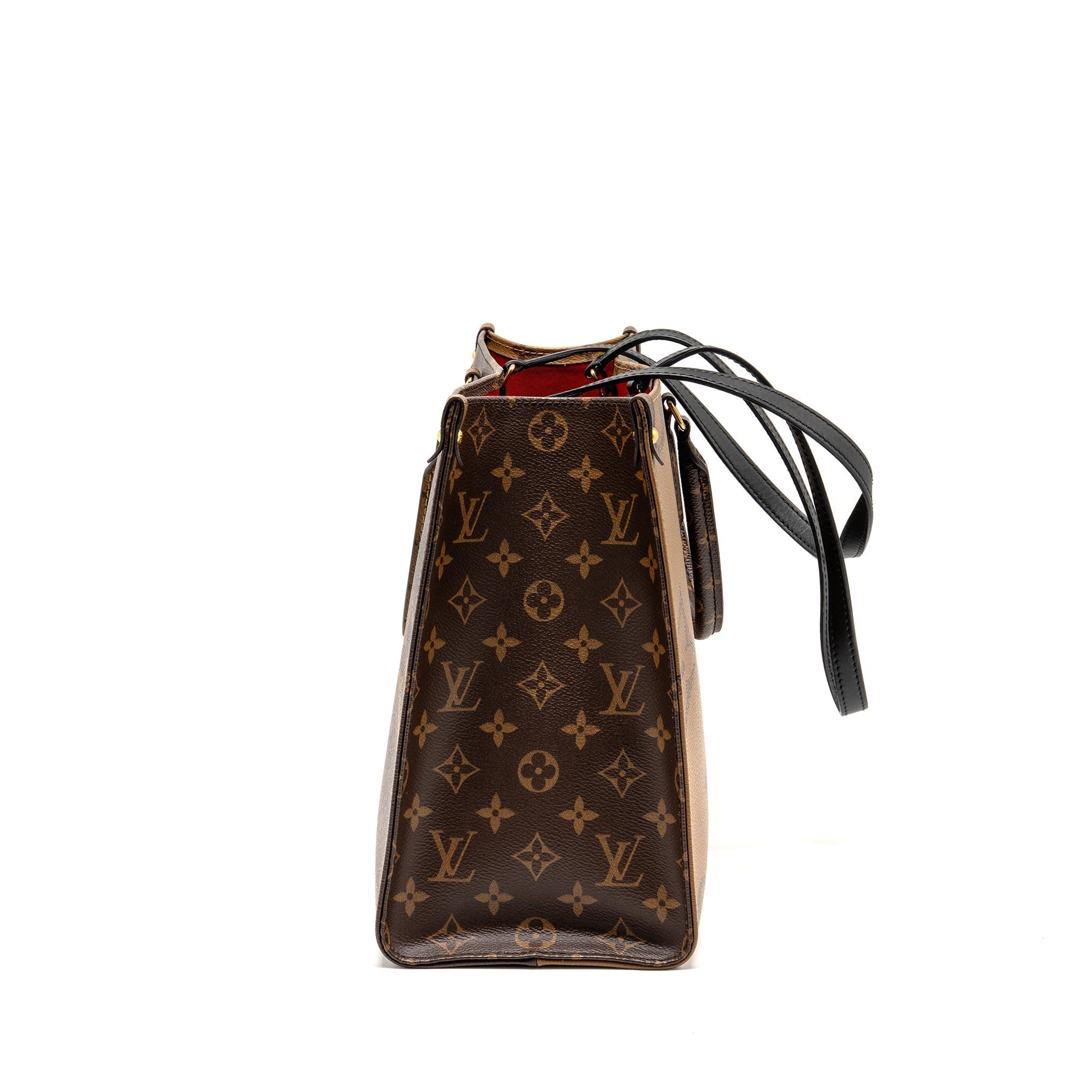 Onthego MM Monogram Canvas Tote Bag Gold-Tone Hardware