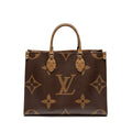 Onthego MM Monogram Canvas Tote Bag Gold-Tone Hardware