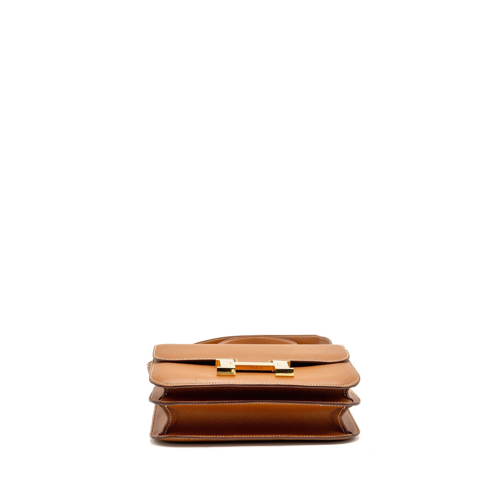 Lorenzia Constance 24 Epsom Leather Shoulder Bag Gold Gold-Tone Hardware