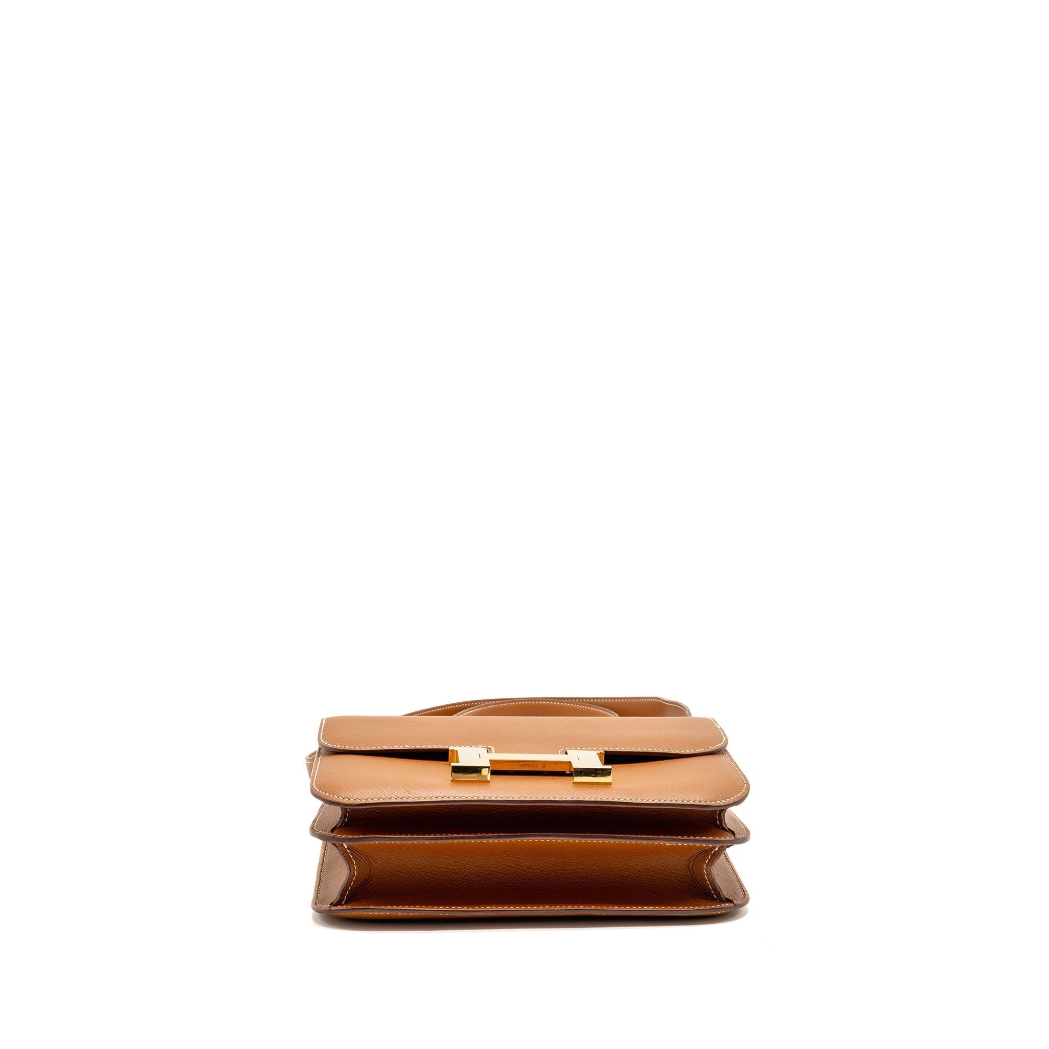 Lorenzia Constance 24 Epsom Leather Shoulder Bag Gold Gold-Tone Hardware