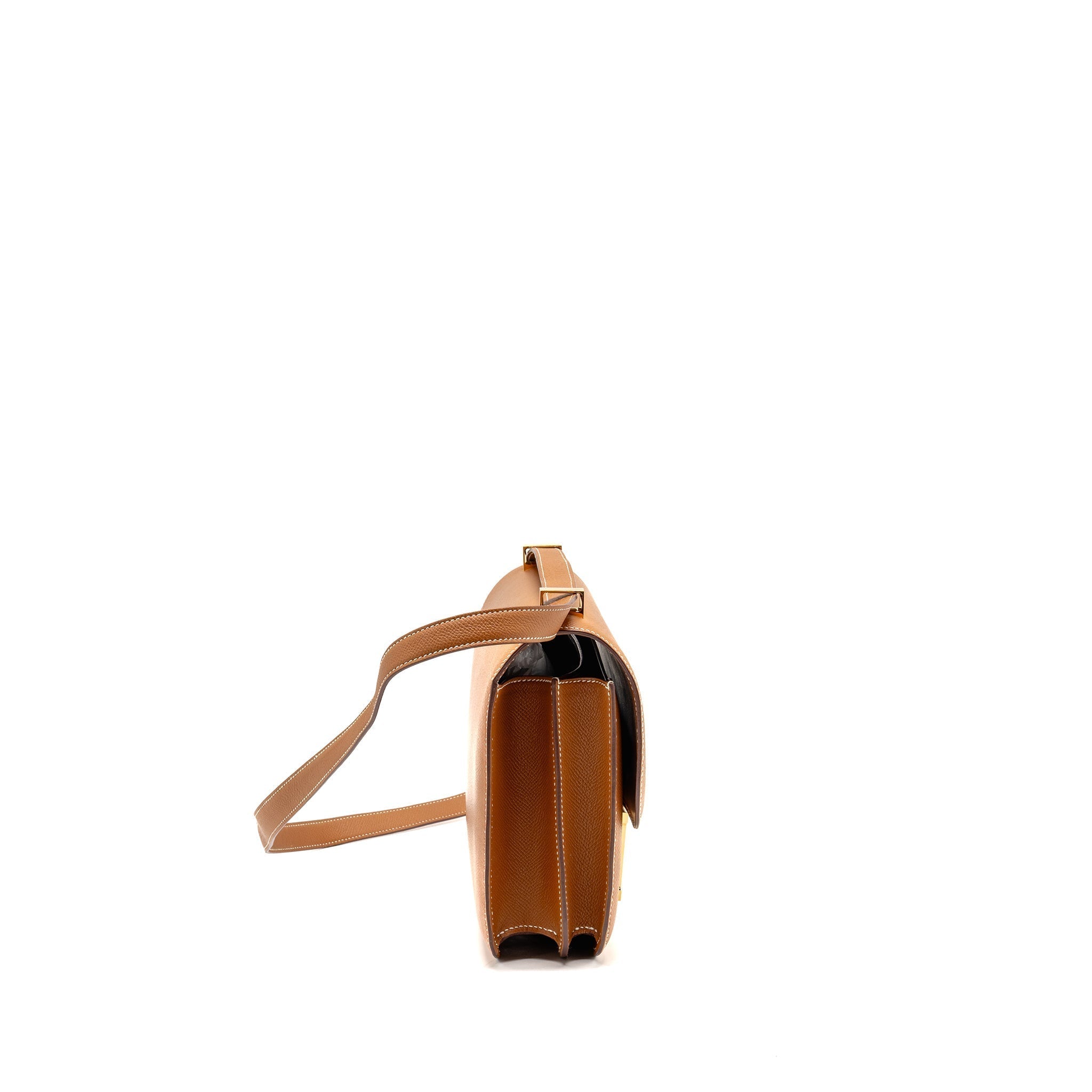 Lorenzia Constance 24 Epsom Leather Shoulder Bag Gold Gold-Tone Hardware