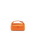 Lorenzia Bride-A-Brac Travel Case Small Canvas Orange Feu Silver-Tone Hardware