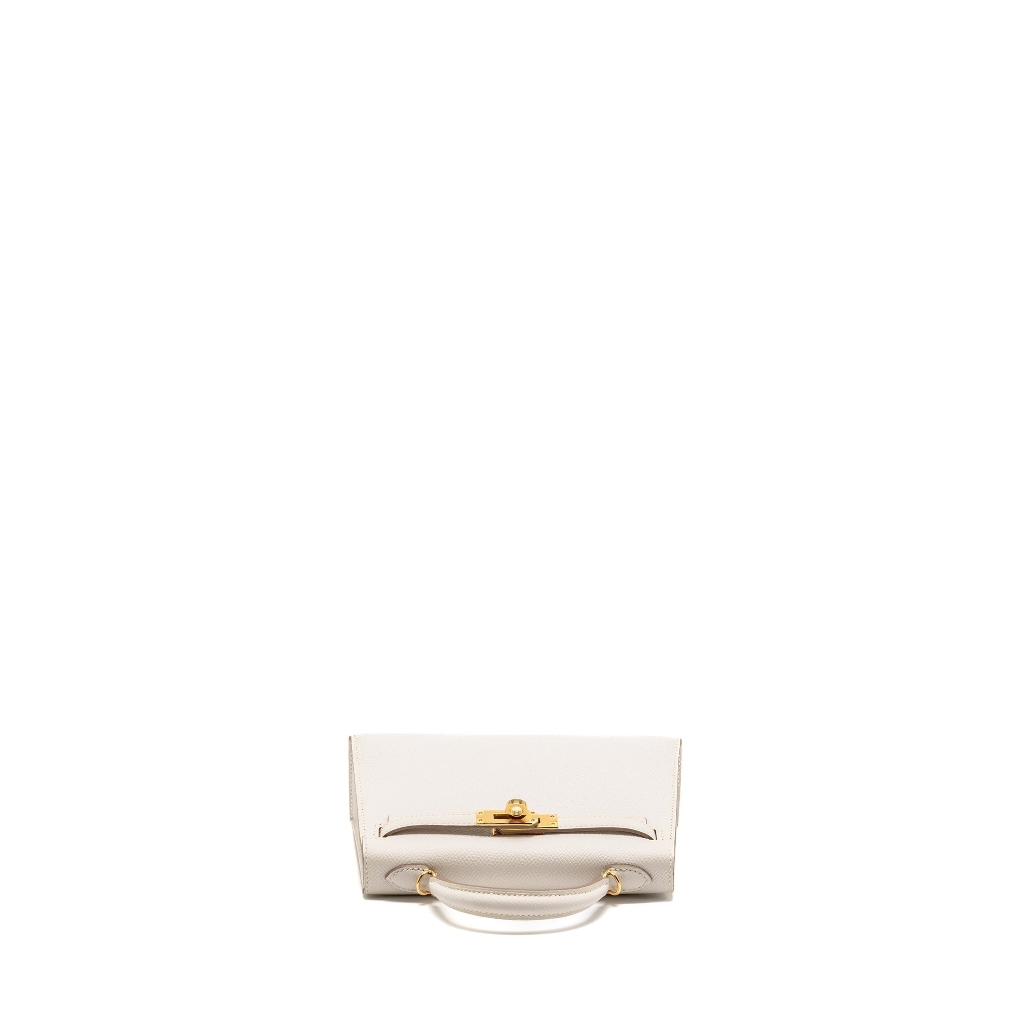 Lorenzia Mini Kelly II Epsom Leather Handbag Gris Pale Gold-Tone Hardware