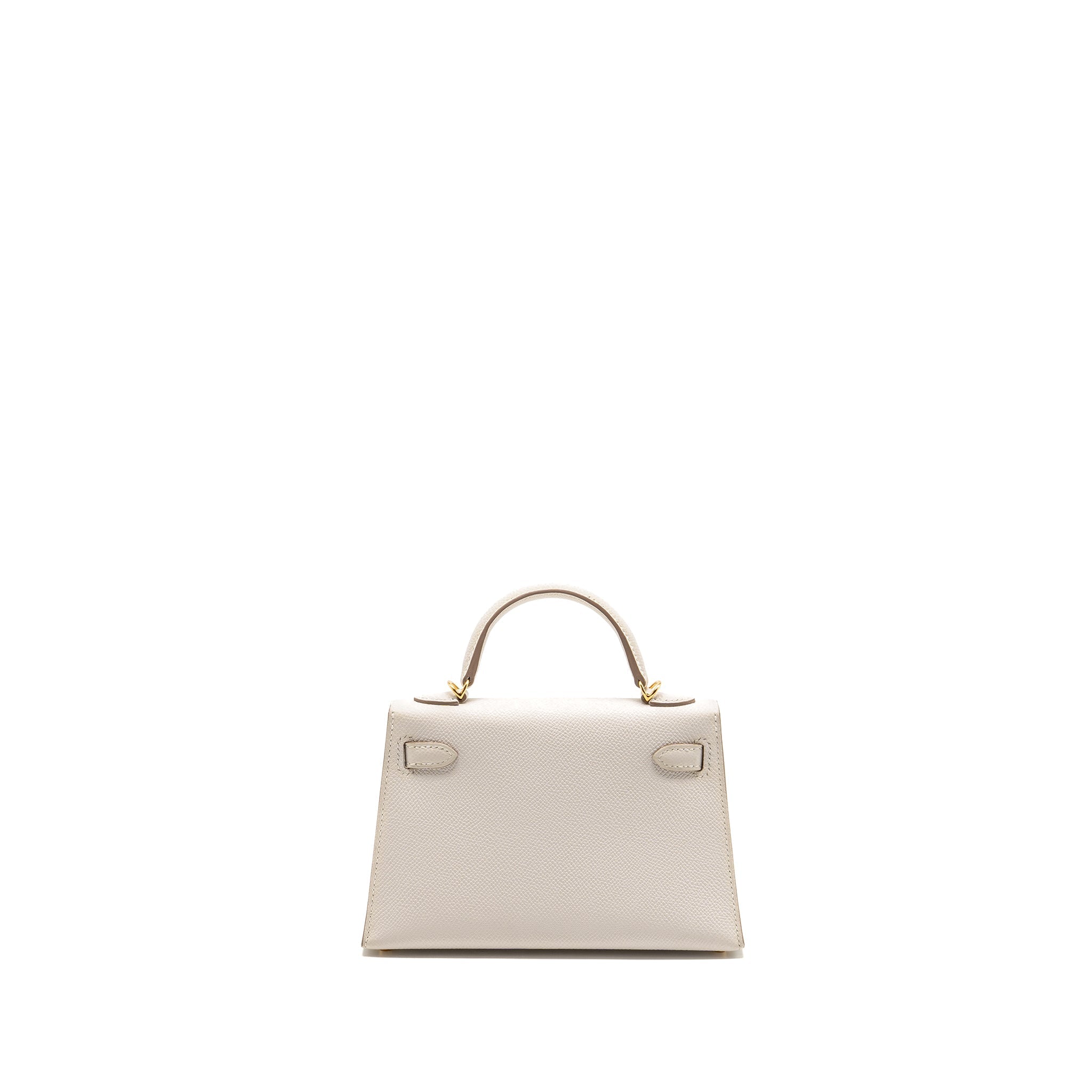 Lorenzia Mini Kelly II Epsom Leather Handbag Gris Pale Gold-Tone Hardware