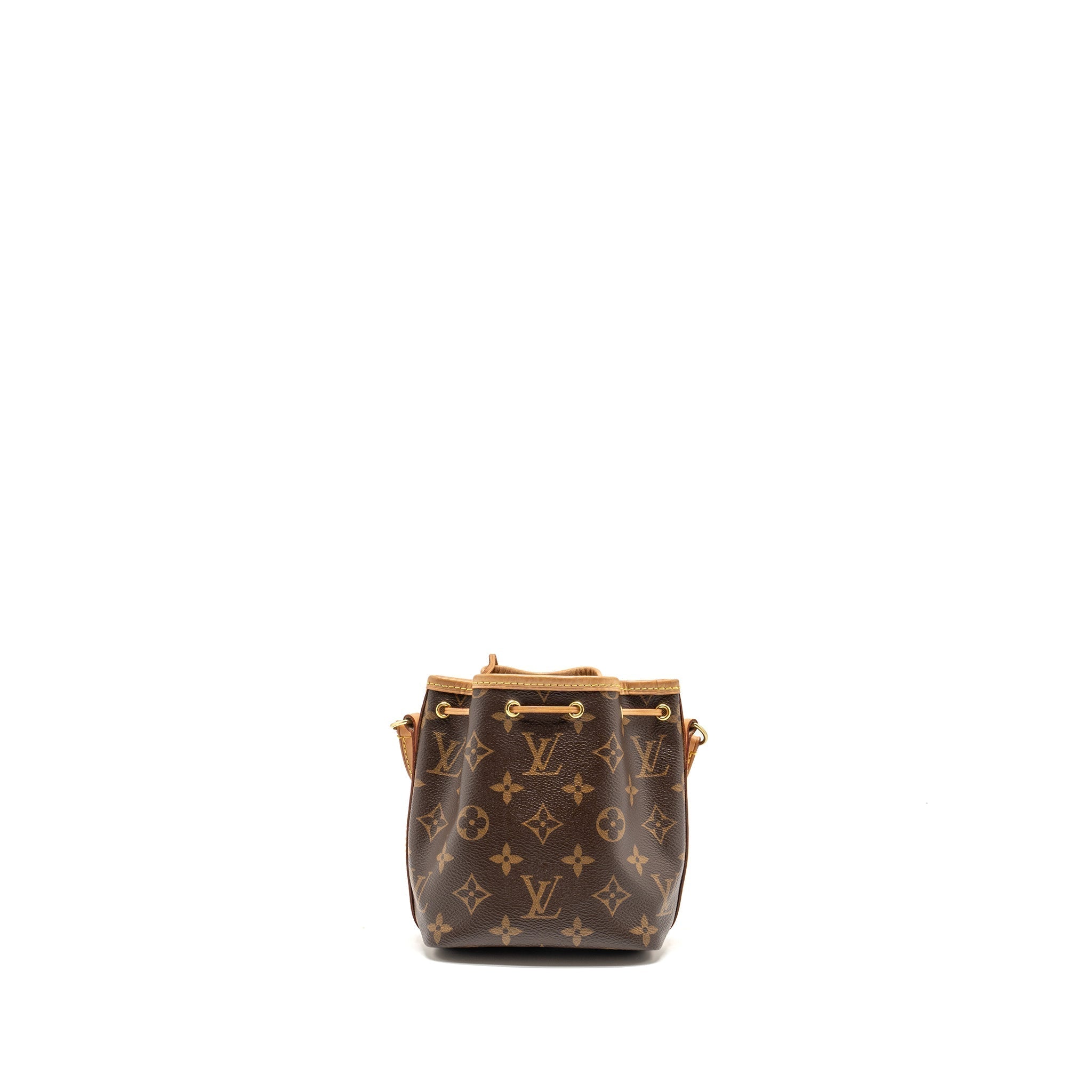 Nano Noe Monogram Canvas Handbag Gold-Tone Hardware