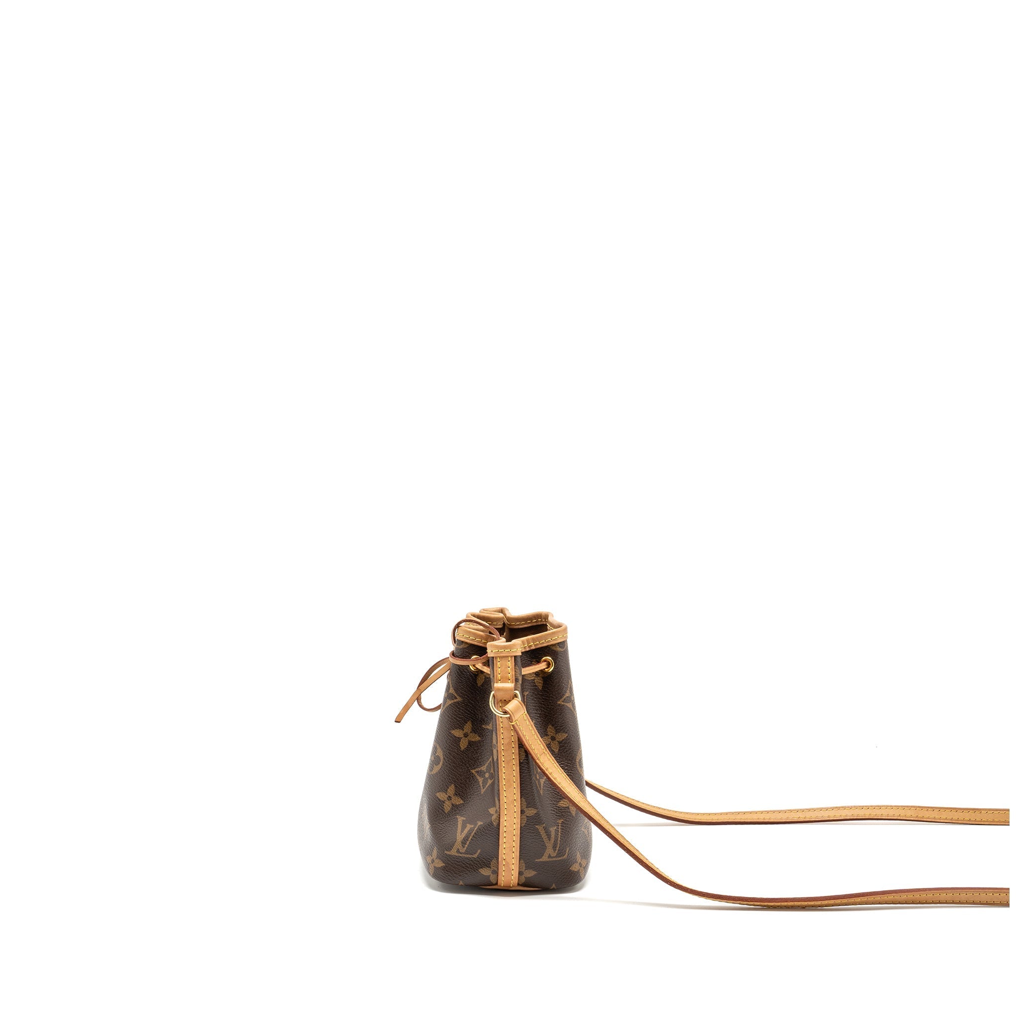 Nano Noe Monogram Canvas Handbag Gold-Tone Hardware