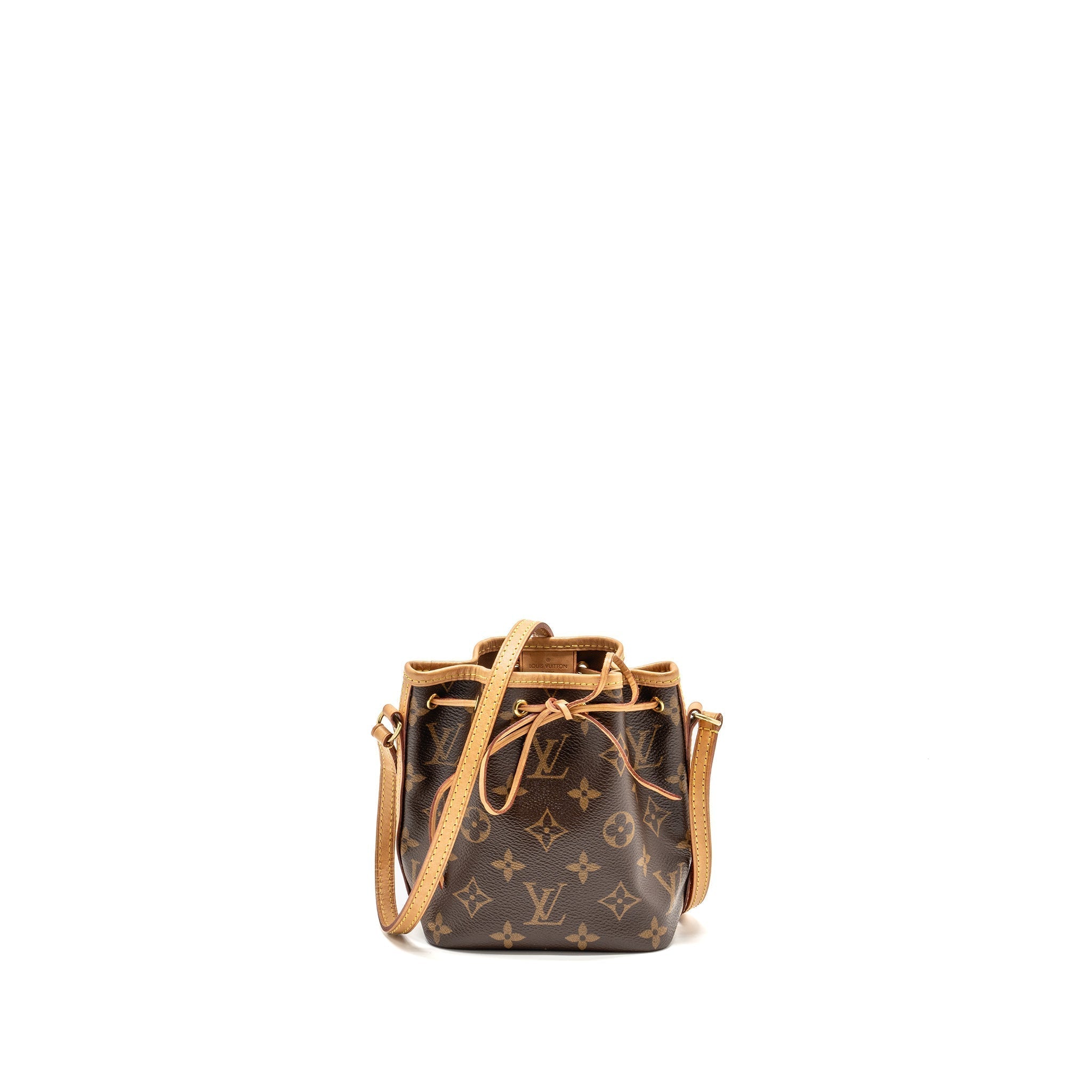 Nano Noe Monogram Canvas Handbag Gold-Tone Hardware