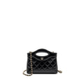 Mini 31 Clutch With Chain Shiny Lambskin Leather Black Light Gold-Tone Hardware