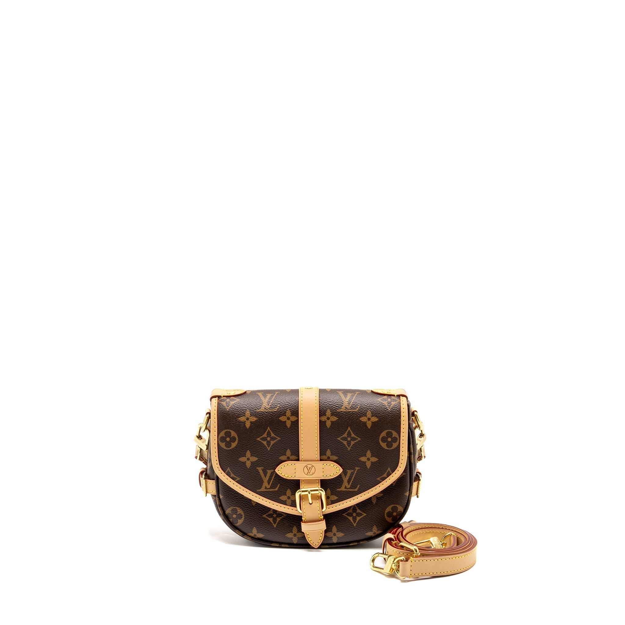 Saumur BB Monogram Canvas Handbag Gold-Tone Hardware