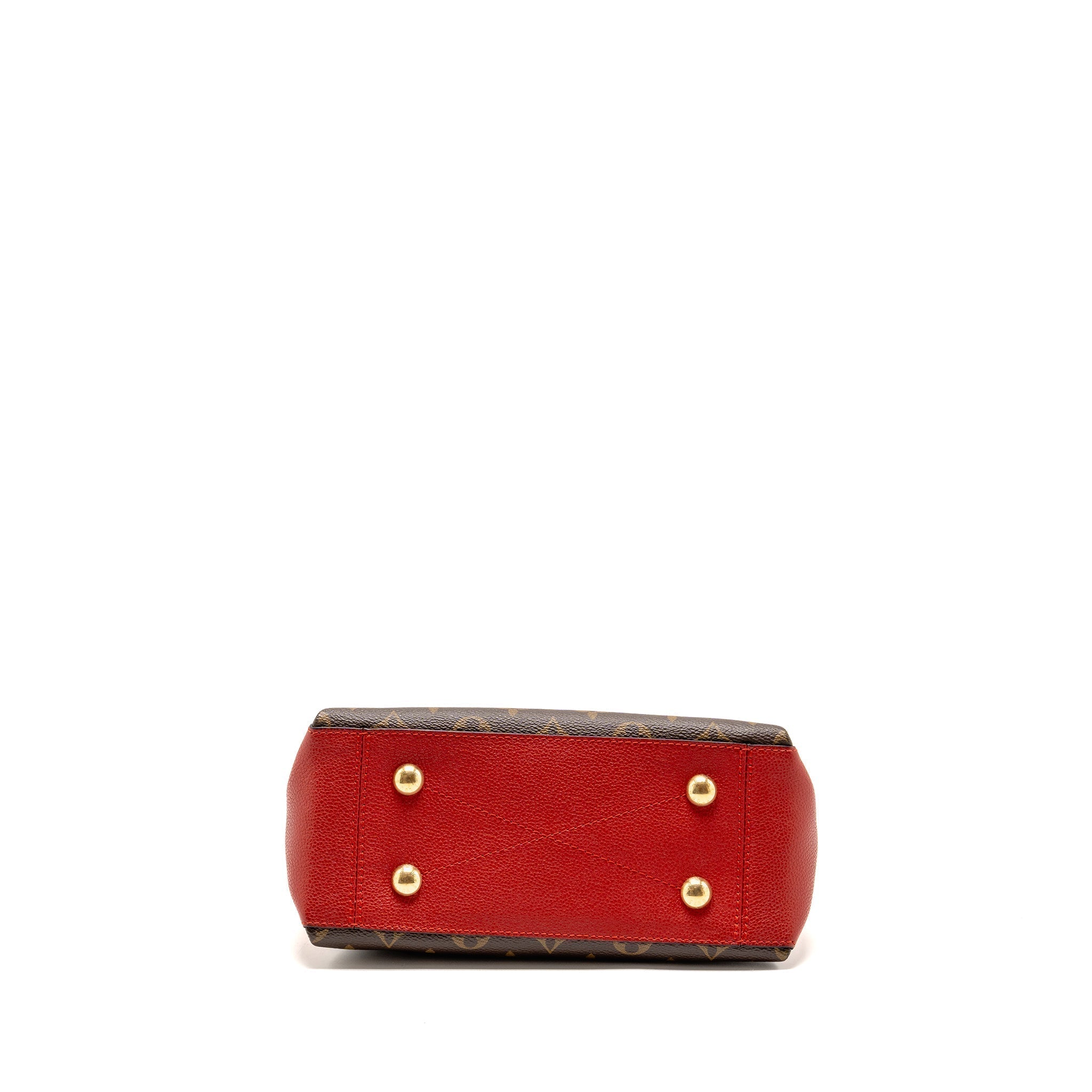 Surene BB Monogram Canvas Handbag Red Gold-Tone Hardware