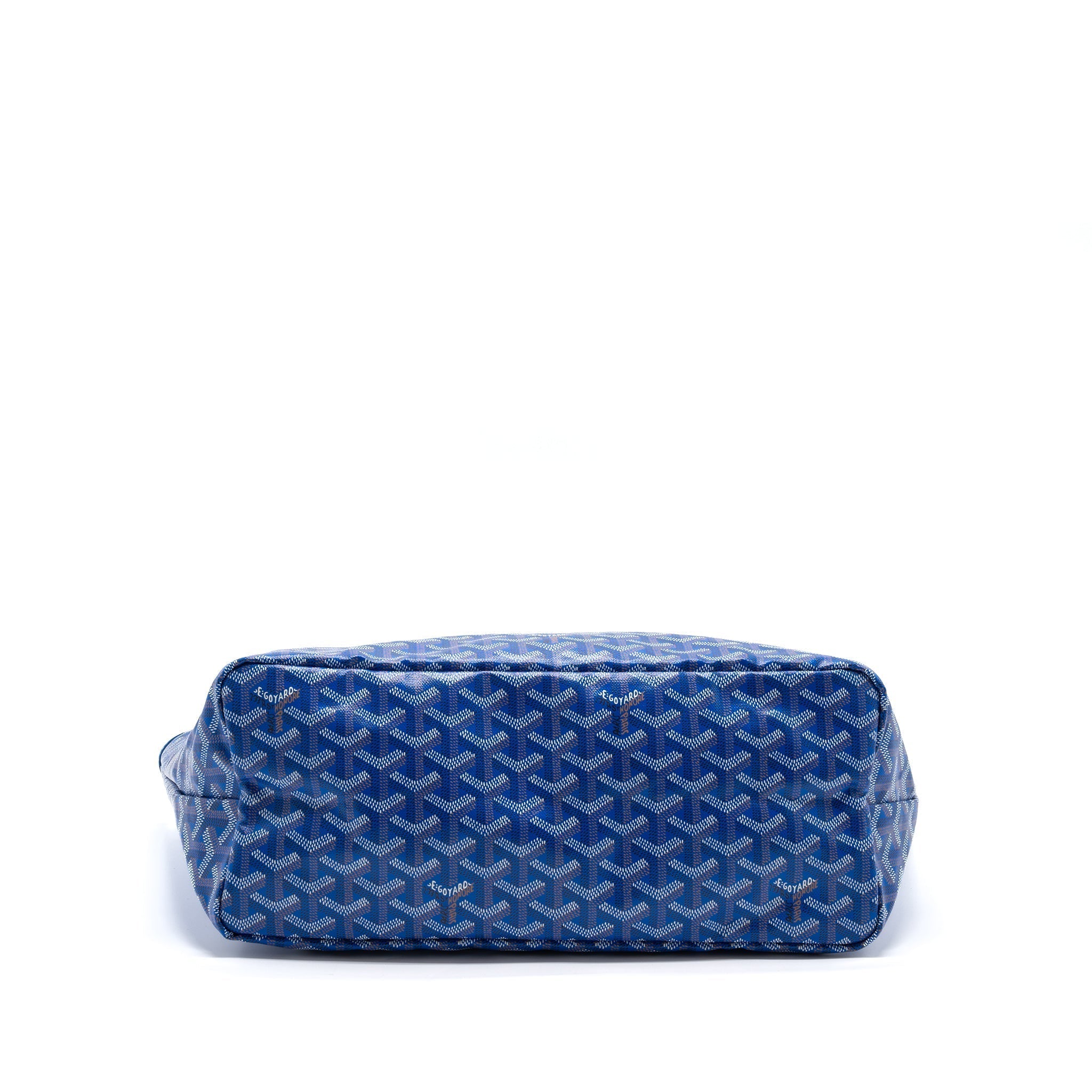 Goyard Saint Louis PM Tote Bag Canvas Blue Silver-Tone Hardware