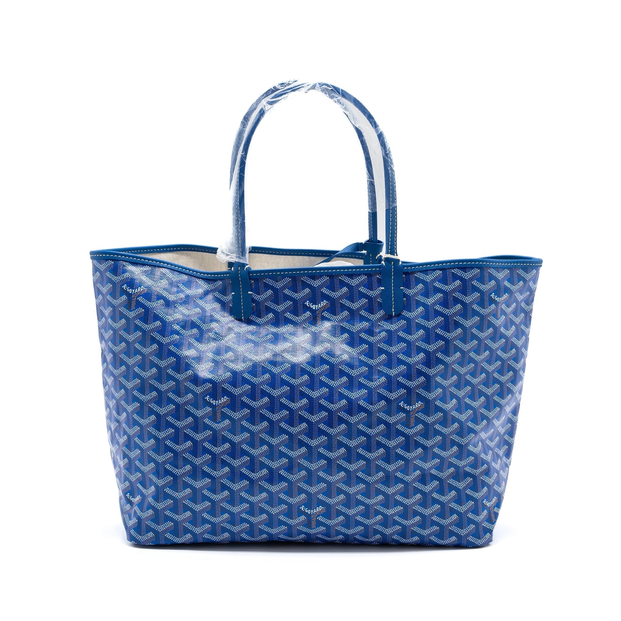 Goyard Saint Louis PM Tote Bag Canvas Blue Silver-Tone Hardware