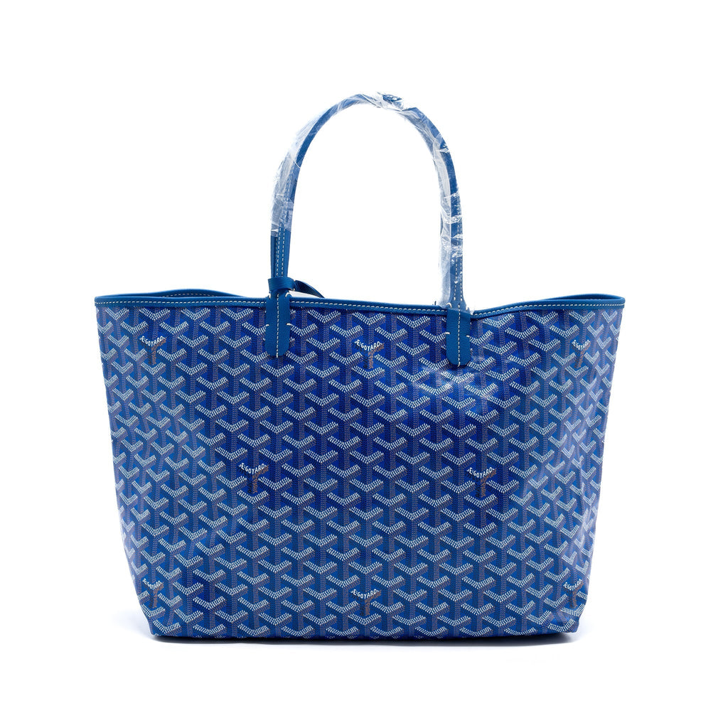 Goyard Saint Louis PM Tote Bag Canvas Blue Silver-Tone Hardware