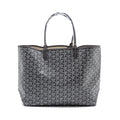 Lorenzia Saint Louis PM Goyardine Canvas Tote Bag Grey Silver-Tone Hardware