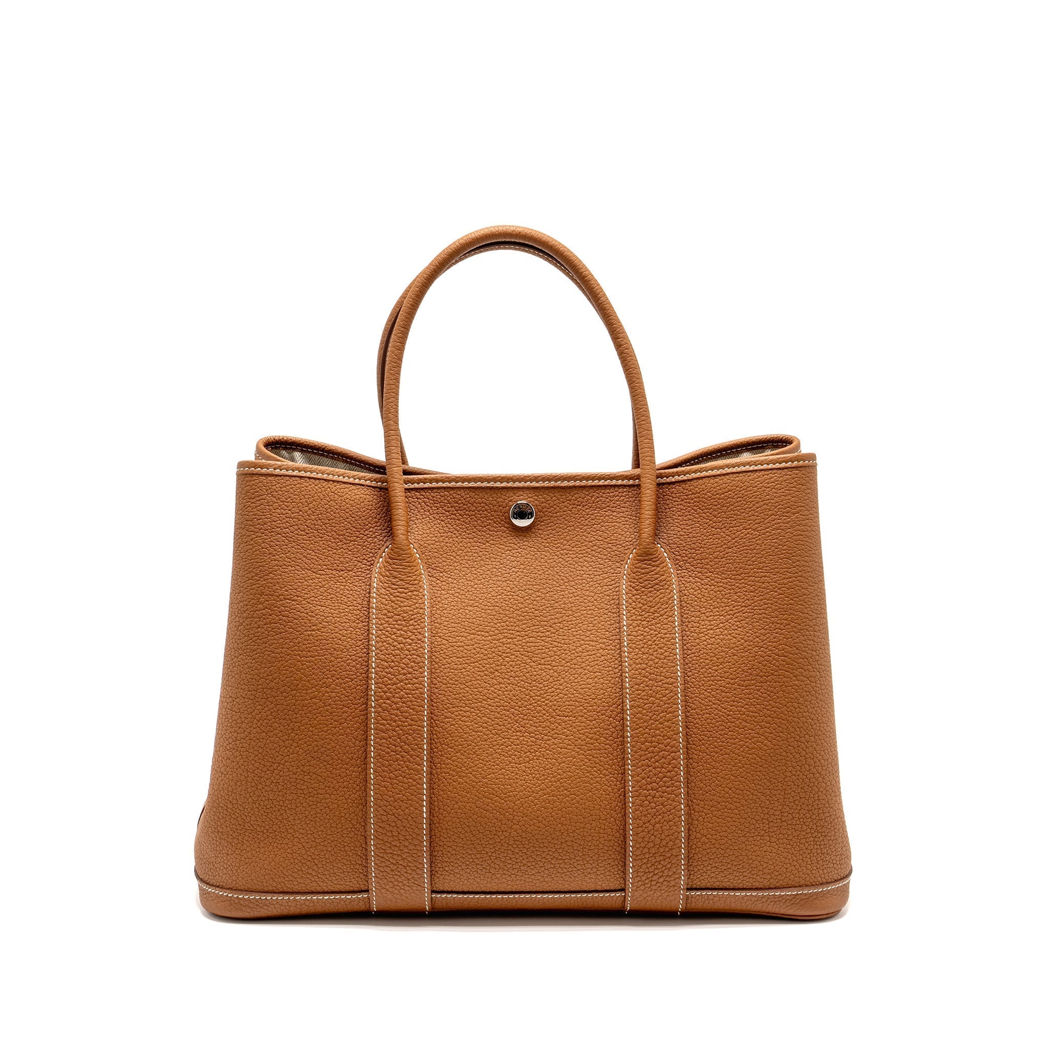 Lorenzia Garden Party 36 Negonda Leather Tote Bag Gold Silver-Tone Hardware