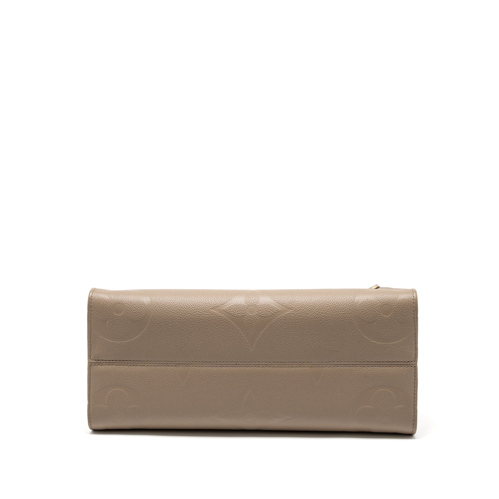 Onthego MM Tourterelle Monogram Empreinte Leather Tote Bag Gold-Tone Hardware