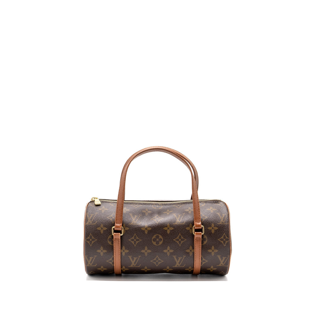 Vintage Papillon Handbag Monogram Canvas Gold Tone Hardware