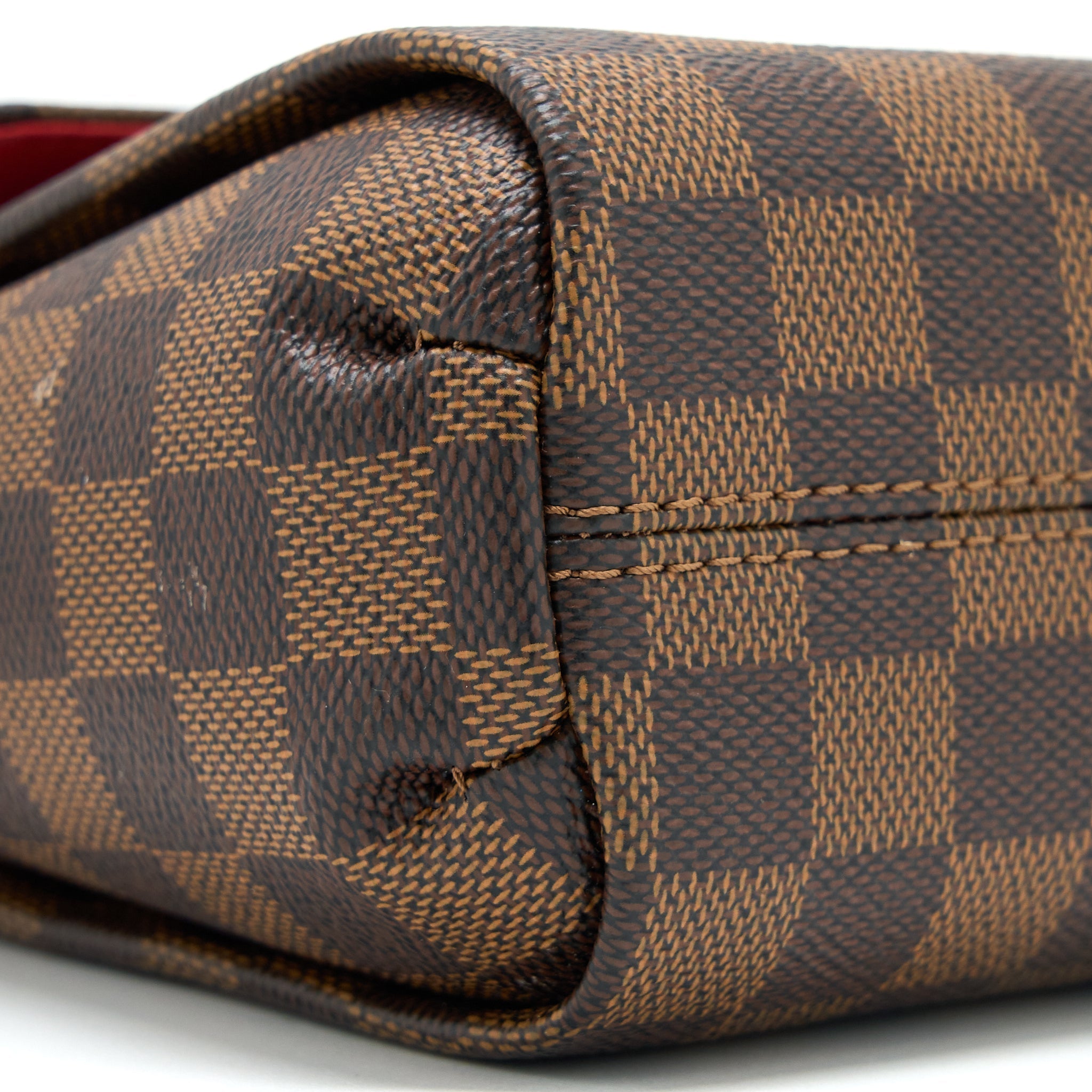 Croisette Damier Ebene Canvas Handbag Gold-Tone Hardware