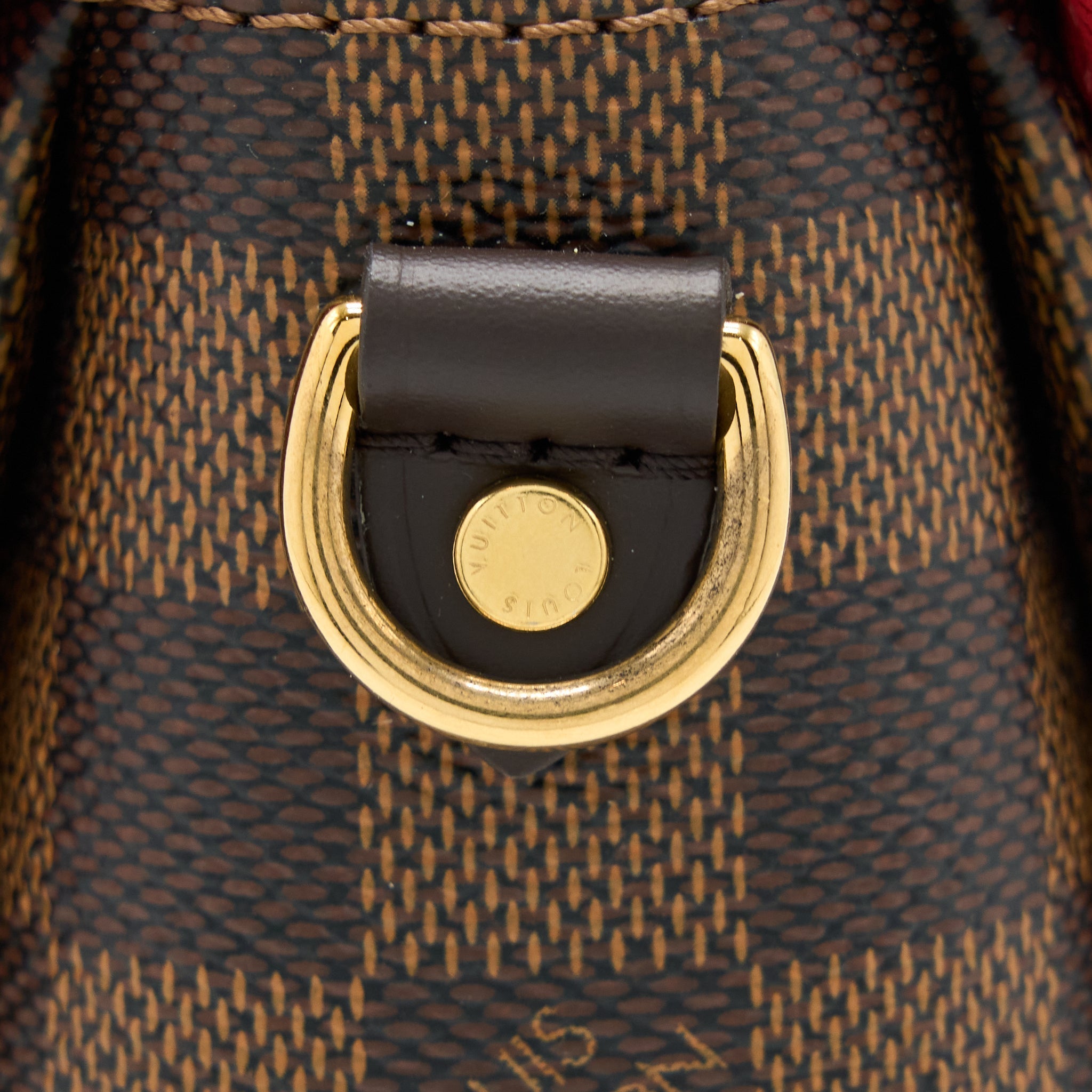 Croisette Damier Ebene Canvas Handbag Gold-Tone Hardware