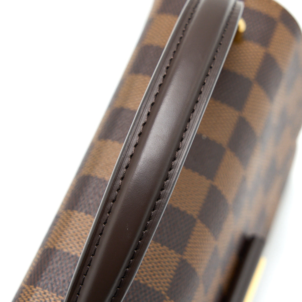 Croisette Damier Ebene Canvas Handbag Gold-Tone Hardware