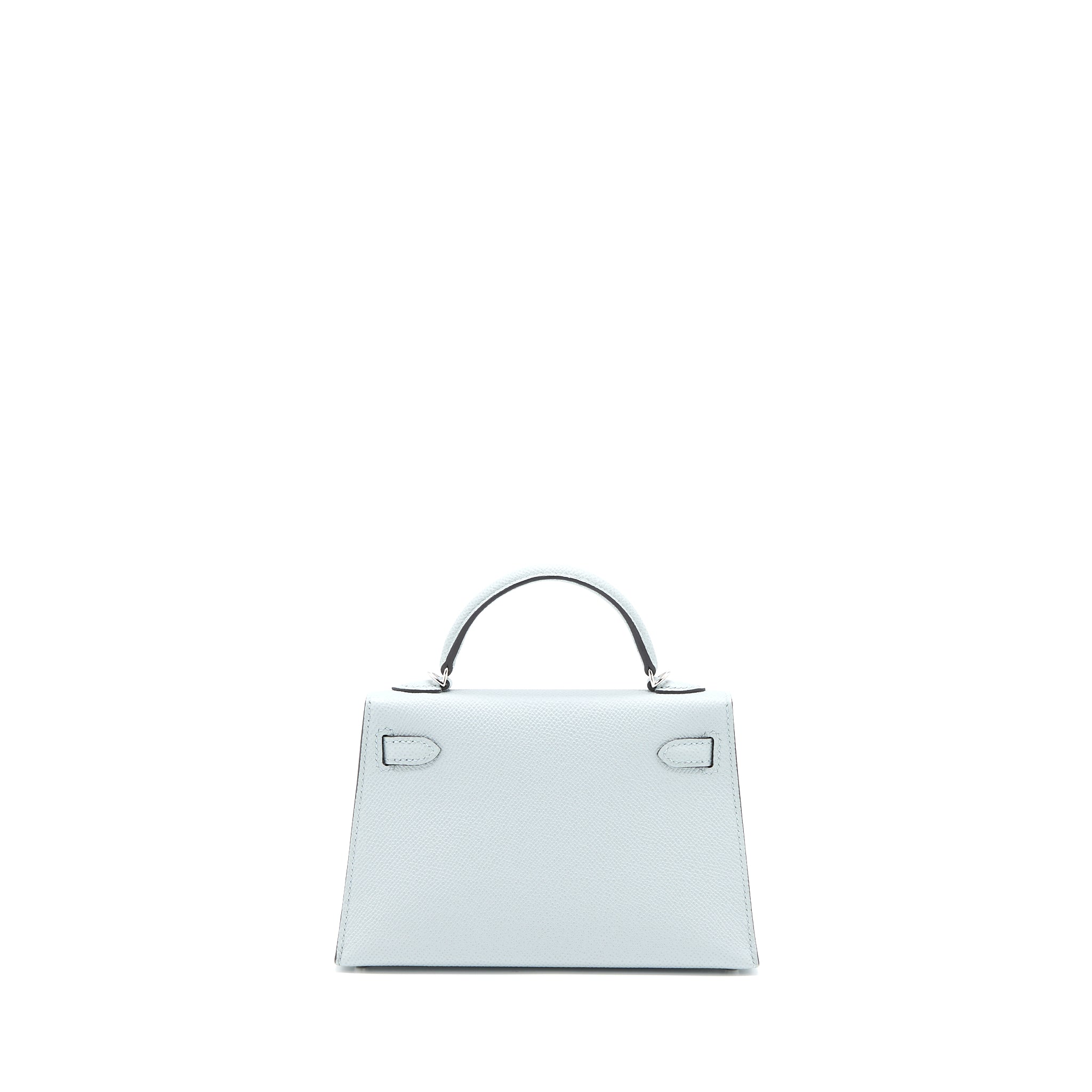 Lorenzia Mini Kelly II 20 Epsom Leather Handbag Blue Glacier Silver-Tone Hardware