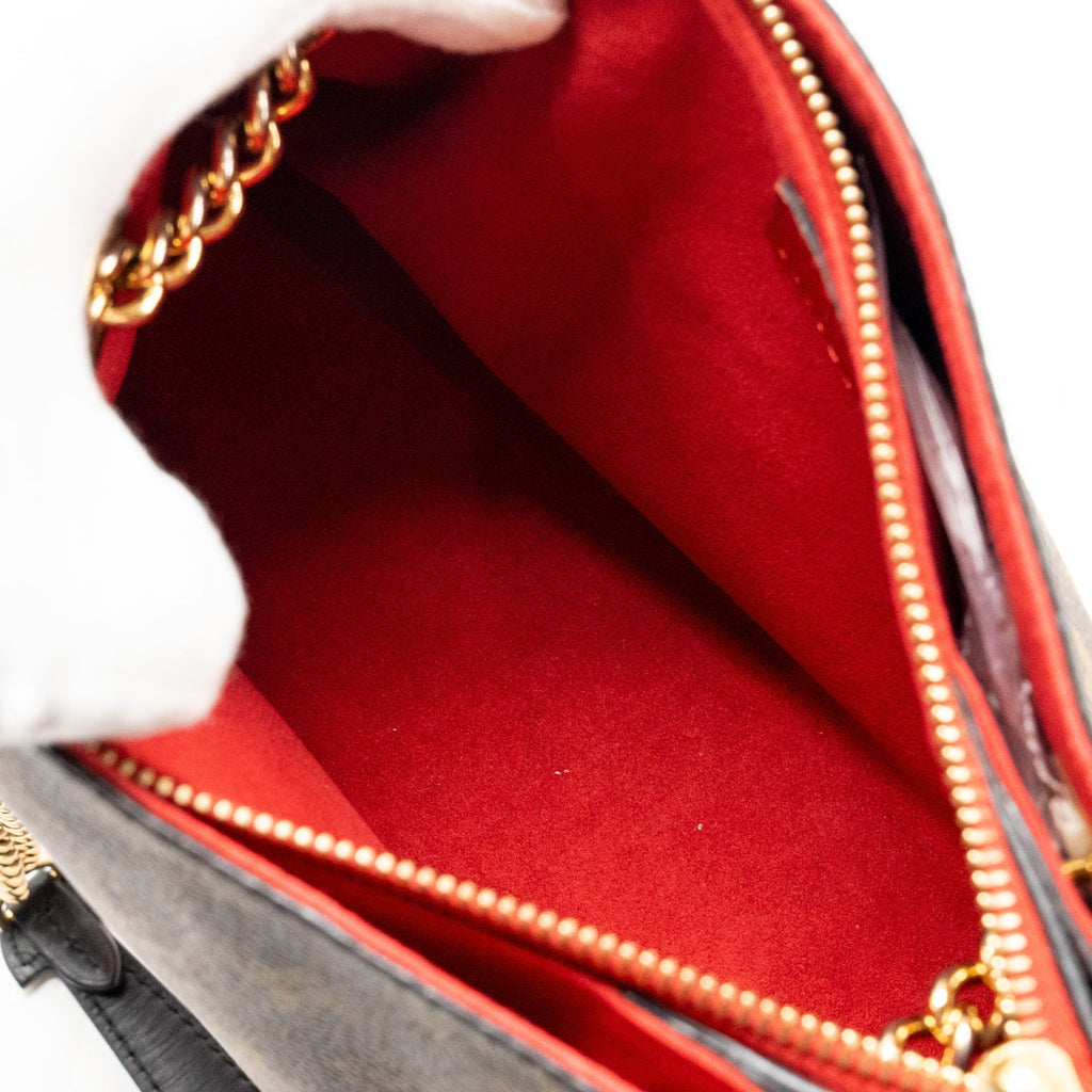 Surene BB Monogram Canvas Handbag Red Gold-Tone Hardware