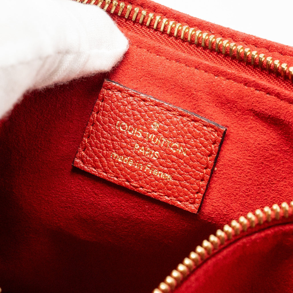 Surene BB Monogram Canvas Handbag Red Gold-Tone Hardware
