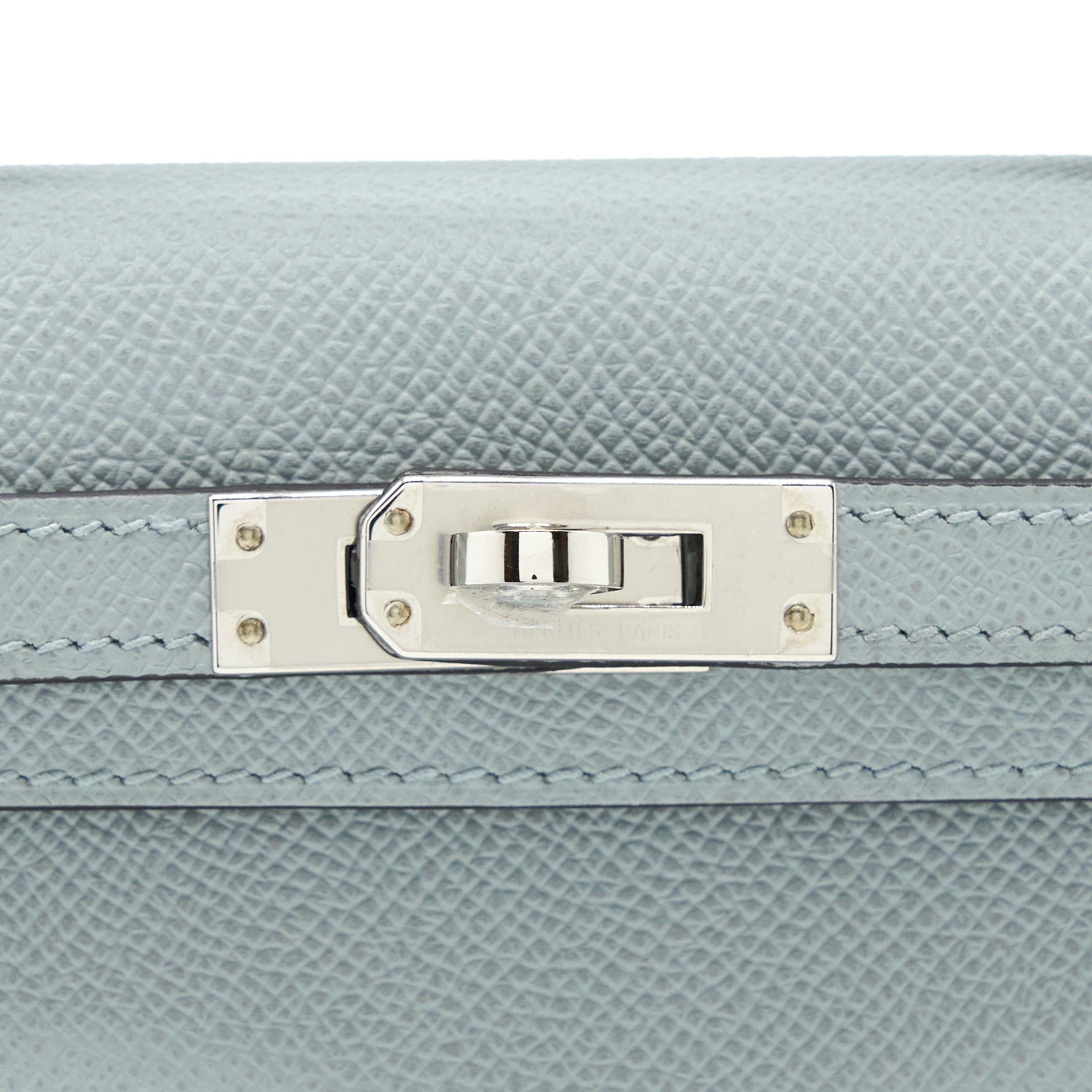 Lorenzia Mini Kelly II 20 Epsom Leather Handbag Blue Glacier Silver-Tone Hardware