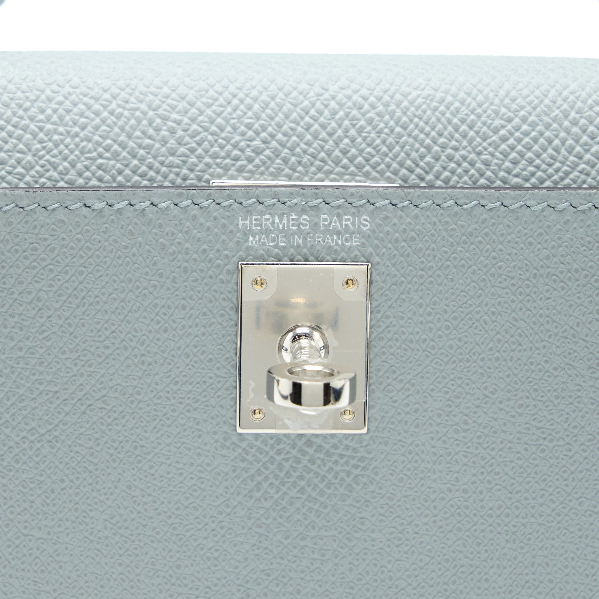 Lorenzia Mini Kelly II 20 Epsom Leather Handbag Blue Glacier Silver-Tone Hardware