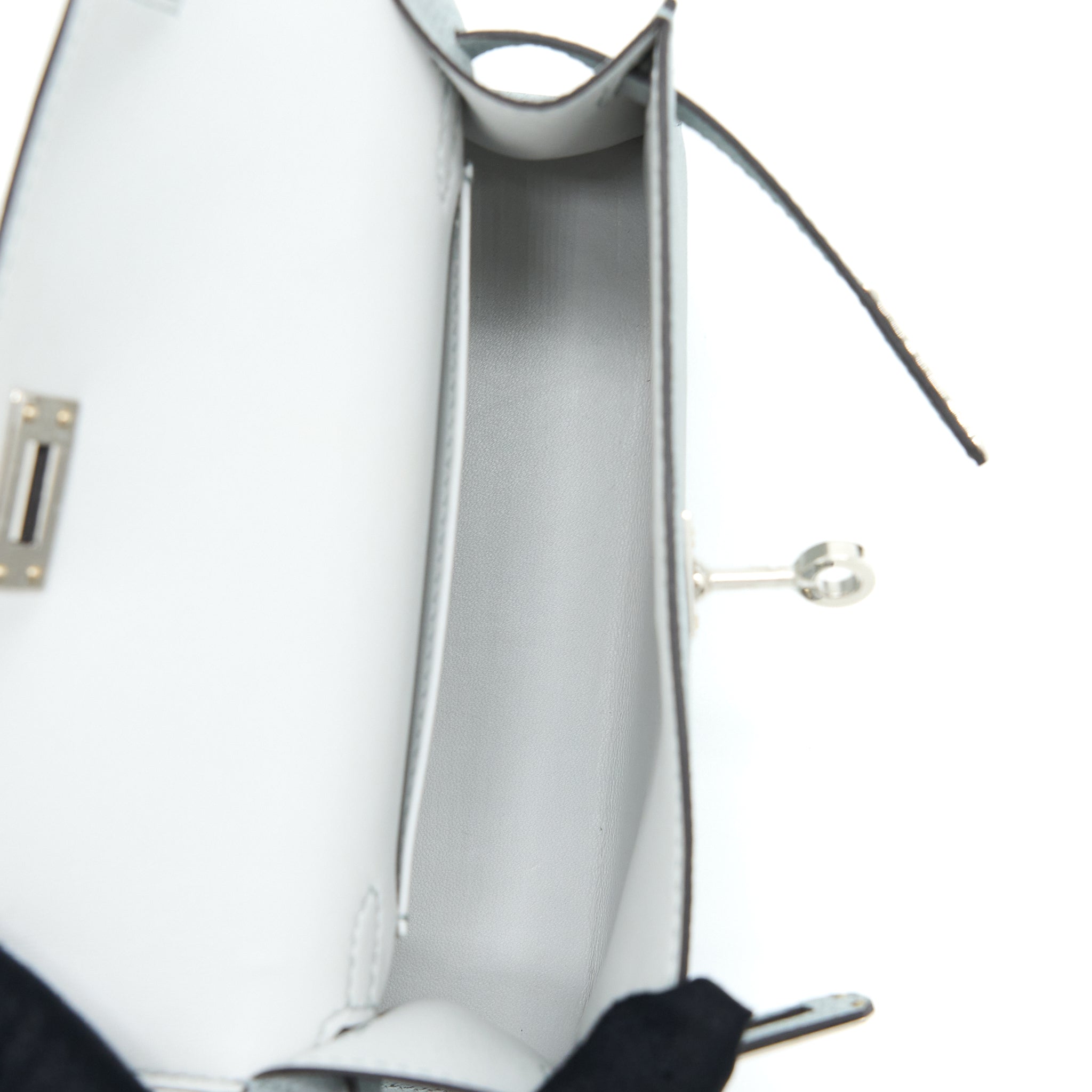 Lorenzia Mini Kelly II 20 Epsom Leather Handbag Blue Glacier Silver-Tone Hardware