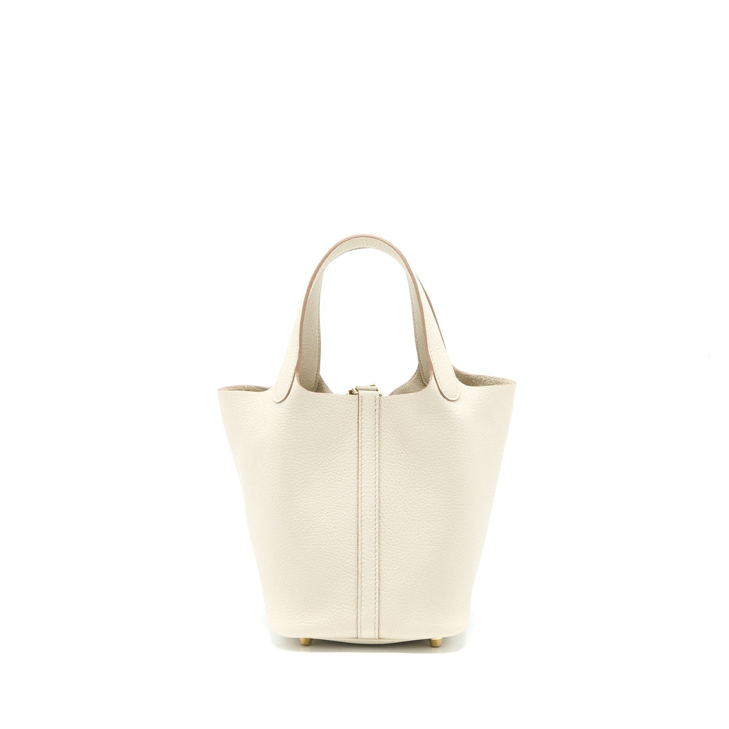Lorenzia Picotin 18 Lock Bag Clemence Leather Benton Gold-Tone Hardware